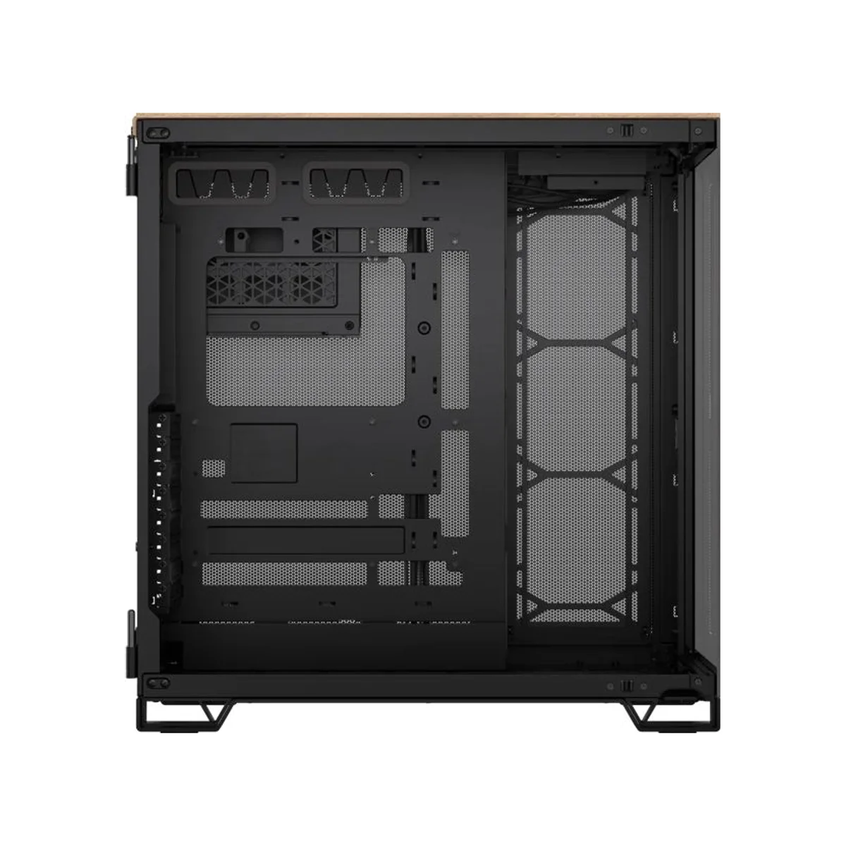 Corsair 6500X Dual-chamber Wood Edition Mid-Tower Gaming Case - Black - CC-9011282-WW view 2