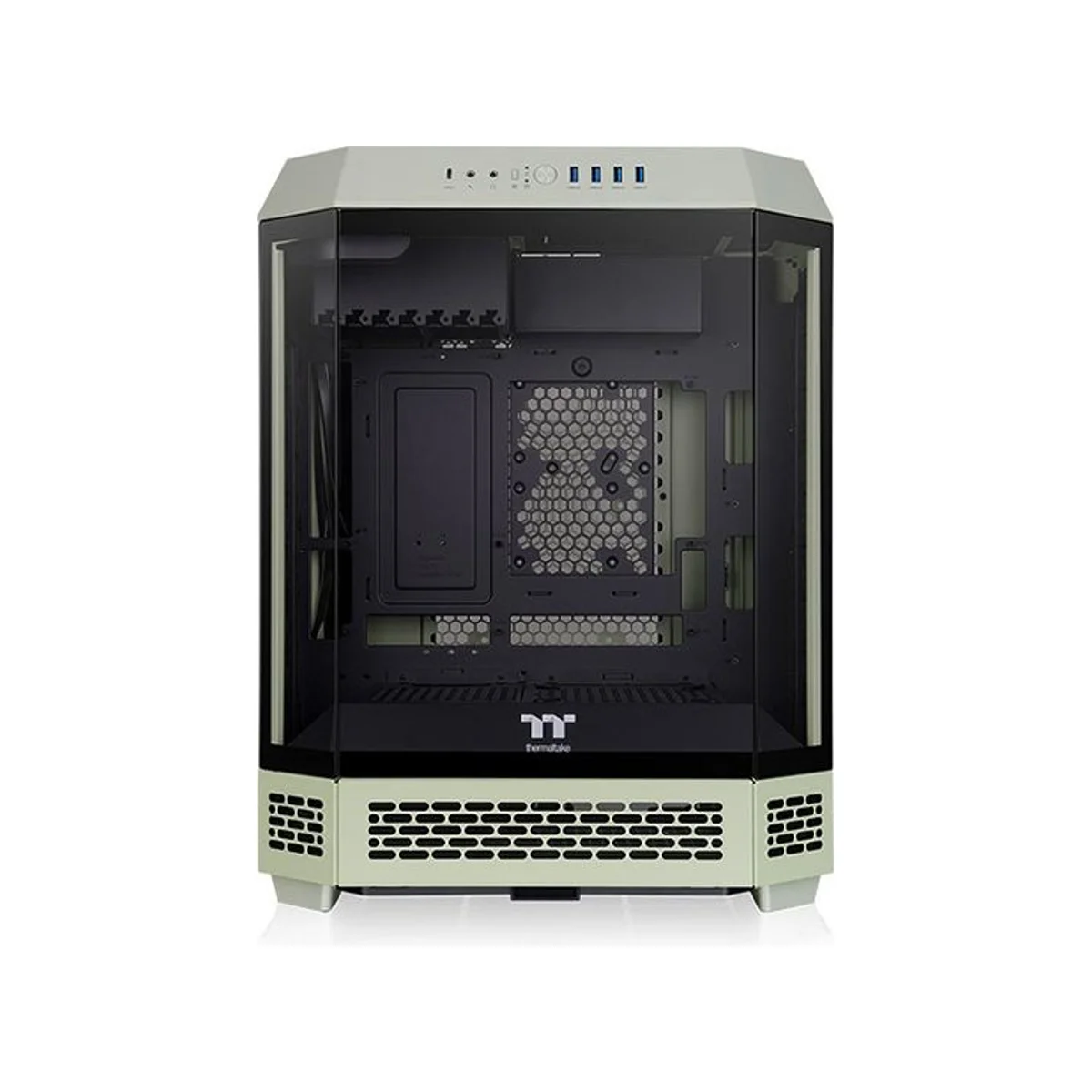 Thermaltake The Tower 600 Tempered Glass Mid-Tower Gaming Case - Green - CA-1Z1-00MEWN-00 view 2