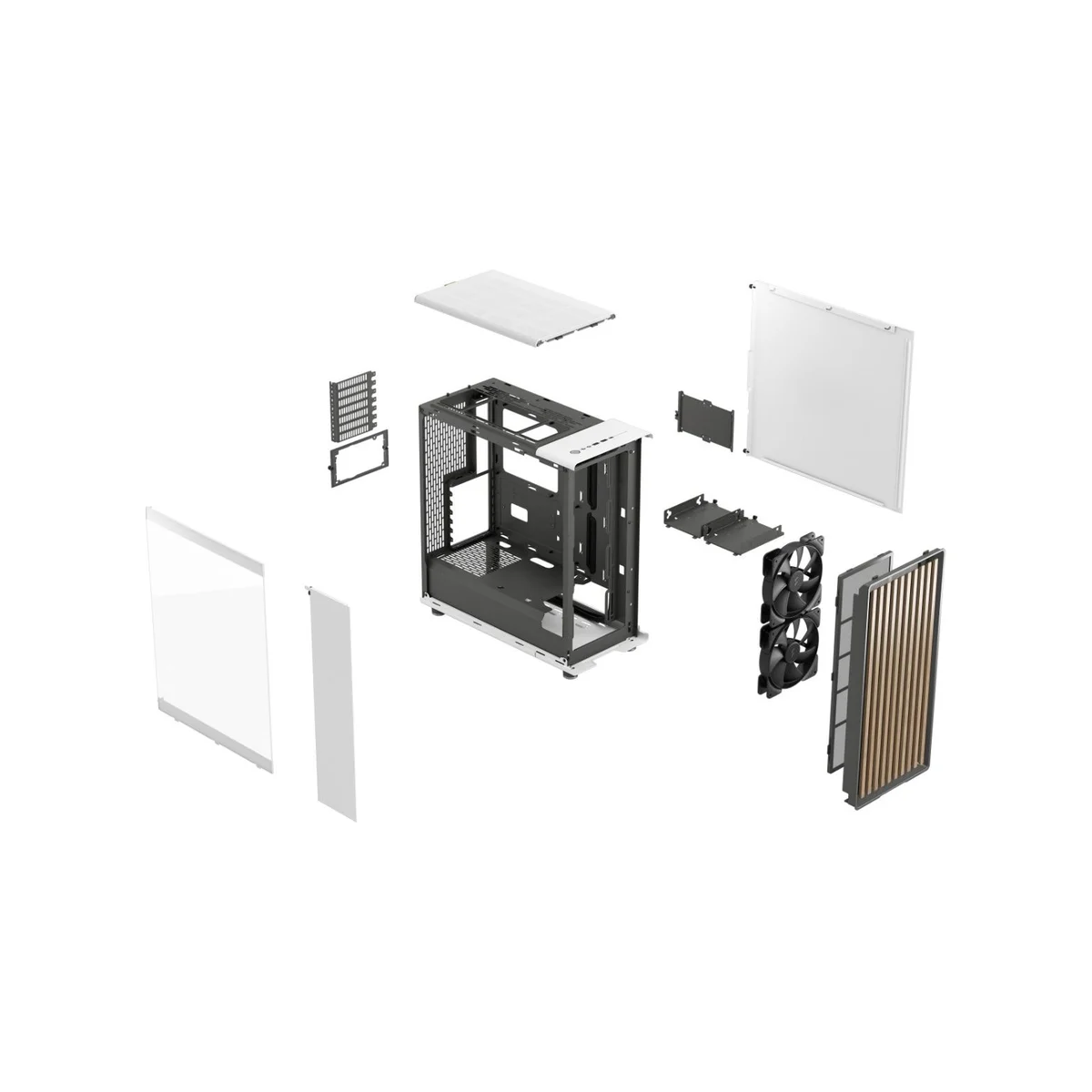 Fractal North Clear Tint Tempered Glass ATX Gaming Case - White - FD-C-NOR1C-04 view 7