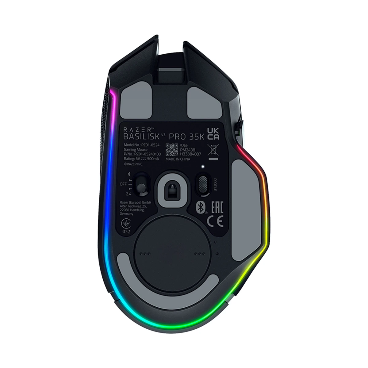 Razer Basilisk V3 Pro 35K Optical RGB Wireless Gaming Mouse (Black, HyperSpeed Wireless, 35K DPI) - RZ01-05240100-R3G1 view 4