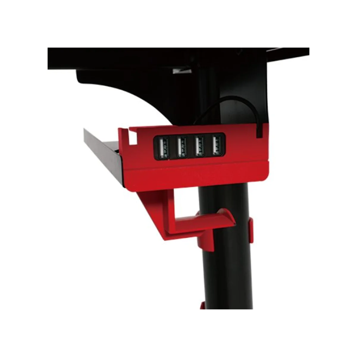 TWISTED MINDS GDTS-4F Gaming Desk - Red (Height Adjustable, RGB Lighting, Cable Management) - GDTS-4-F-1807-Red view 3