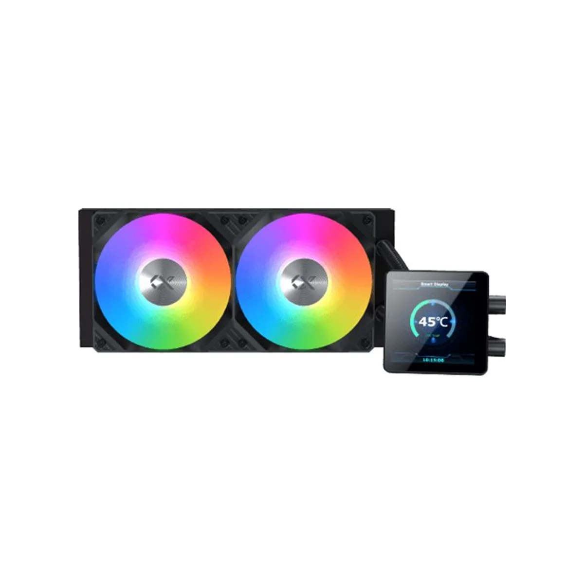 XIGMATEK Connect 240 Smart LCD RGB CPU Liquid Cooler (Black, 240mm Radiator, LGA 1851/AM5) - EN45257 view 2