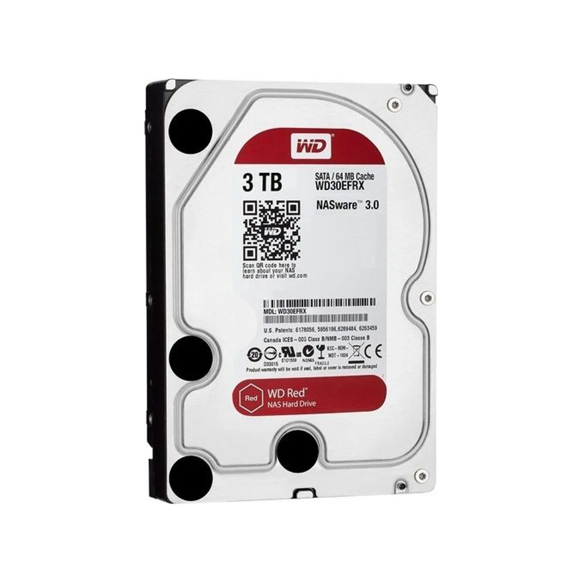 Western Digital Red Plus 3TB 5400RPM 64MB Cache SATA 6Gb/s 3.5" NAS HDD – WD30EFRX
