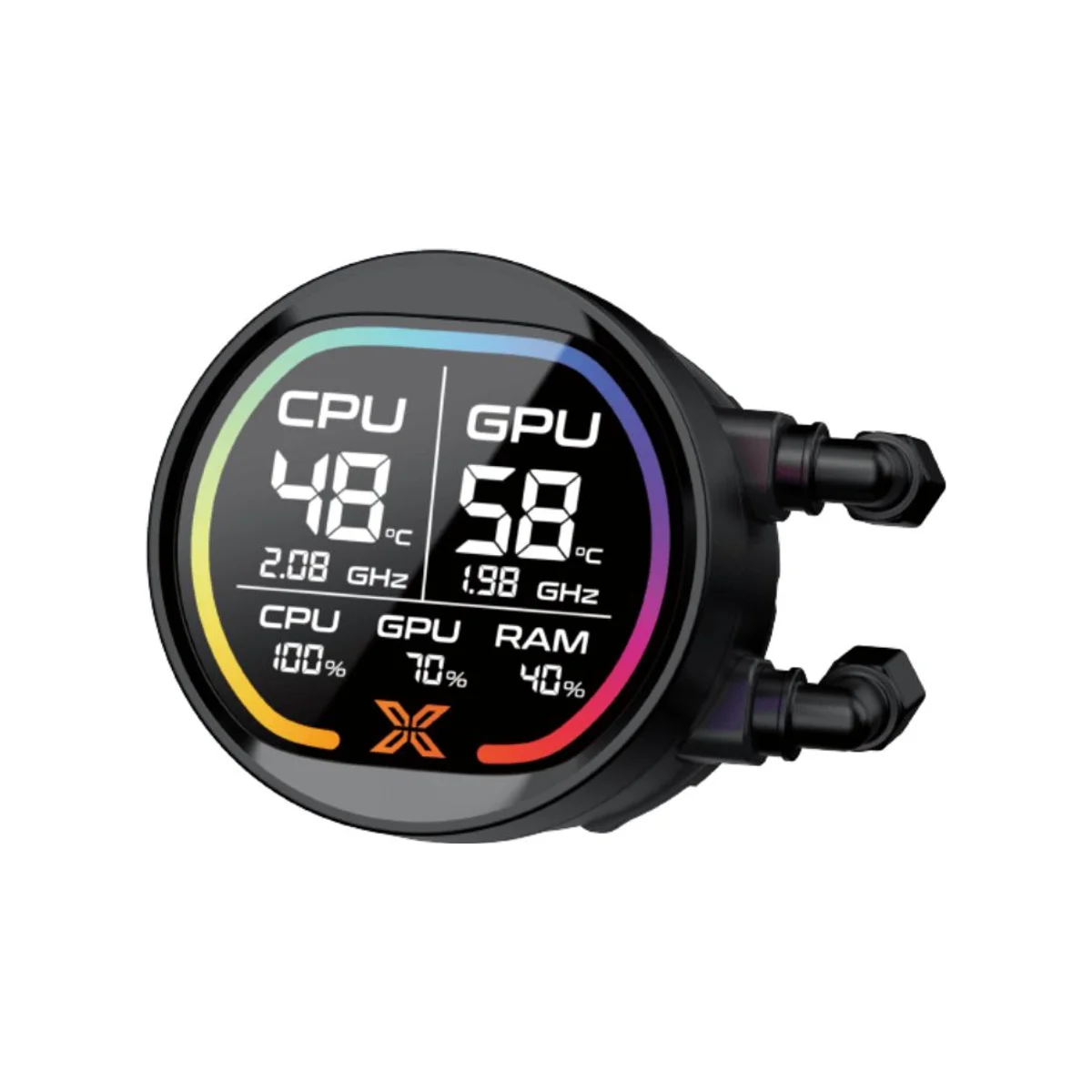 XIGMATEK LK Pro 360 Digital CPU Liquid Cooler - Black (360mm Radiator, ARGB Fans, Digital LCD) - EN47404 view 4