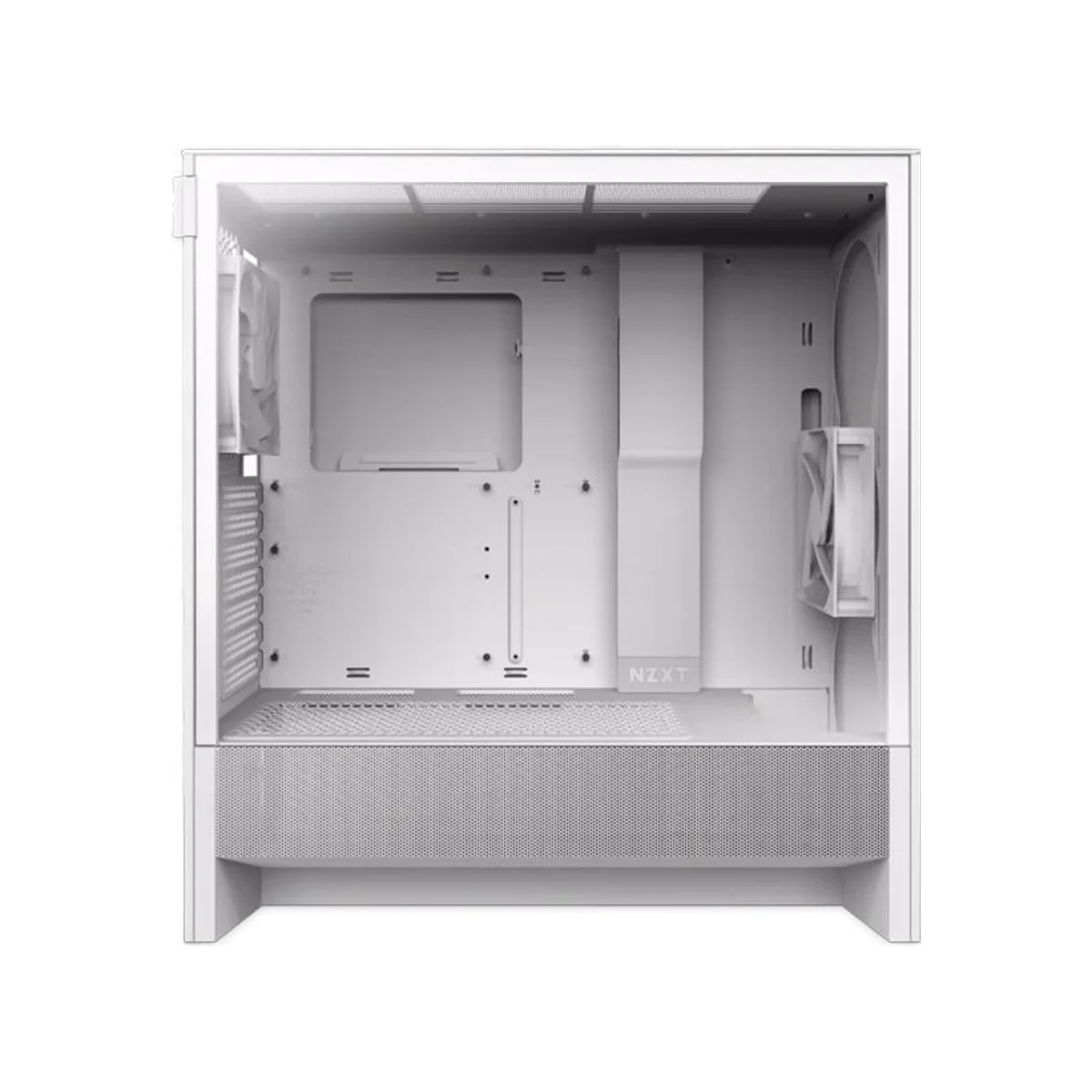 NZXT H5 Flow ATX Compact Mid Tower Airflow Gaming Case – White - CC-H52FW-01 view 3