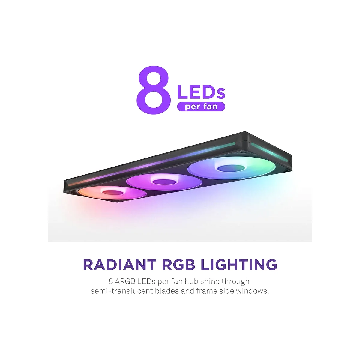 NZXT F420 RGB Core Fan (Single Frame) - Black - RF-U42HF-B1 view 5