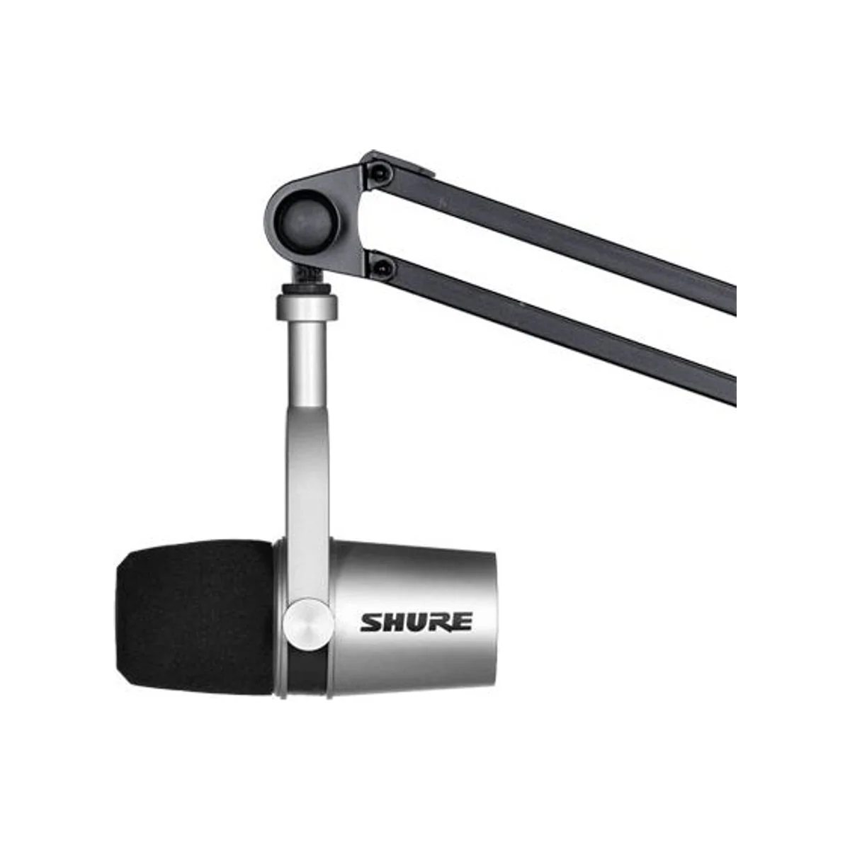 Shure MV7-S XLR/USB Dynamic Podcasting Microphone - Silver (Desktop, Mono, Dynamic, Unidirectional) - MV7-S view 4