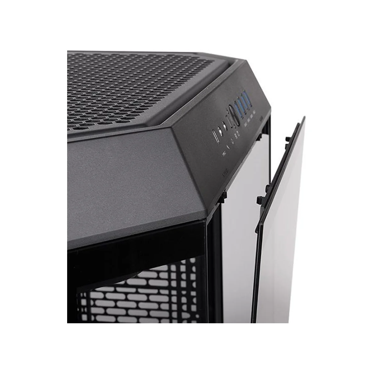 Thermaltake The Tower 600 Tempered Glass Mid-Tower Gaming Case - Black - CA-1Z1-00M1WN-00 view 3