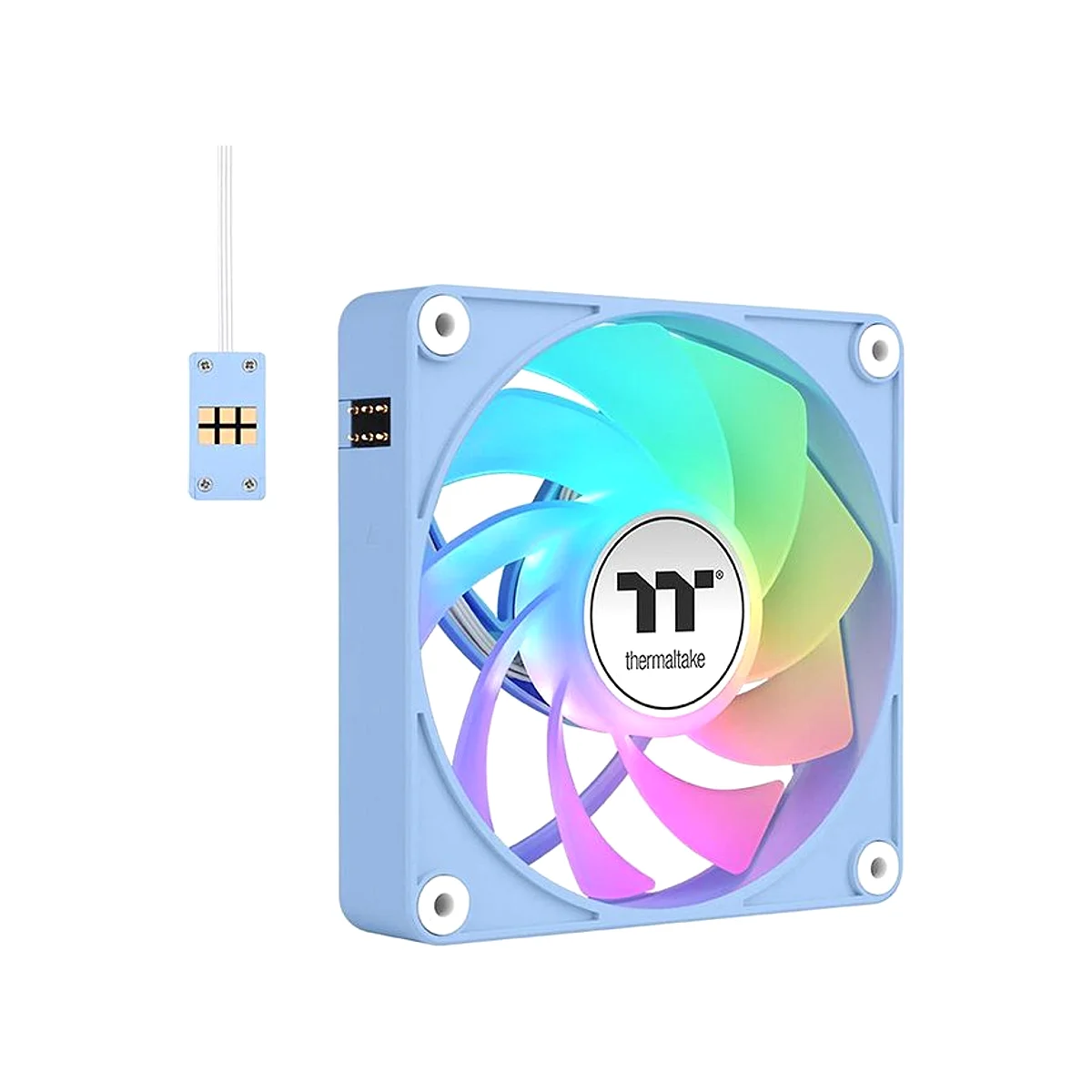 Thermaltake CT120 EX ARGB Reverse 120mm 3-Fan Pack Cooling Fan - Blue - CL-F198-PL12BU-A view 2