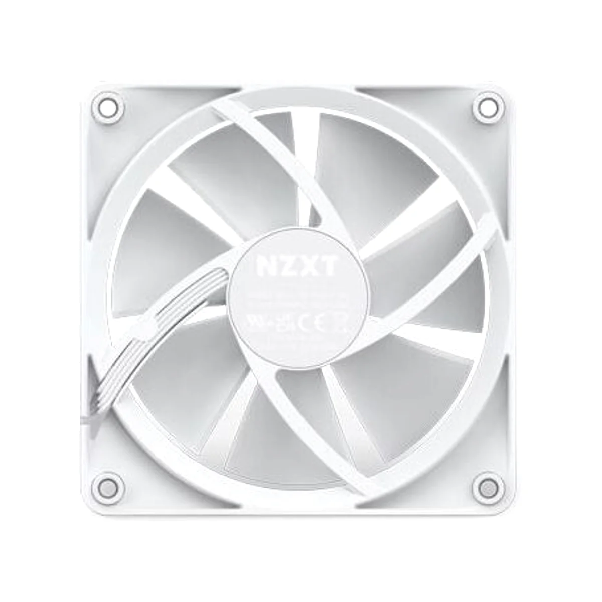 NZXT F140 RGB 140mm RGB White Single Fan - RF-R14SF-W1 view 4