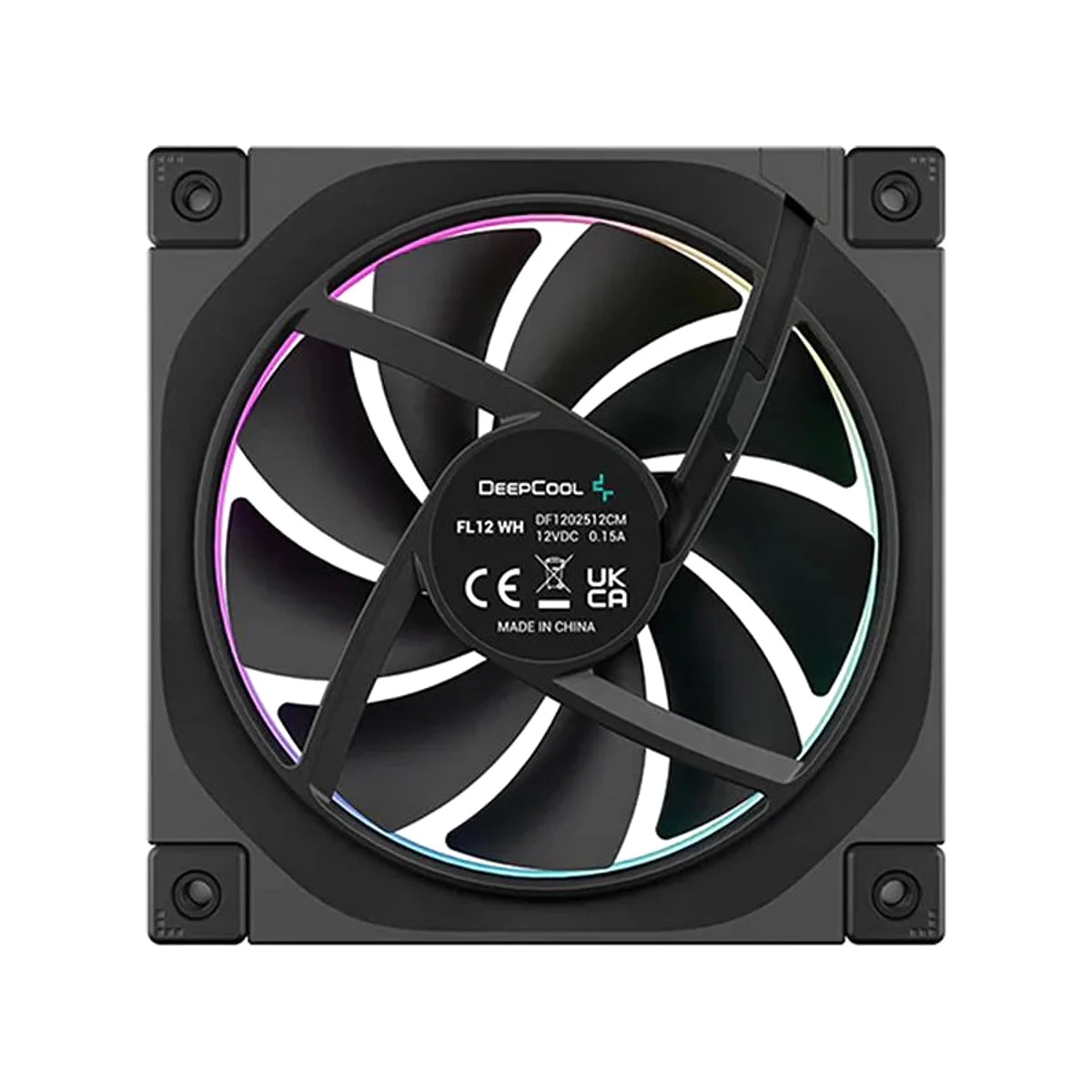 DeepCool FL12 ADD-RGB 120mm Single Fan - Black - R-FL12-BKAPN1-G view 4