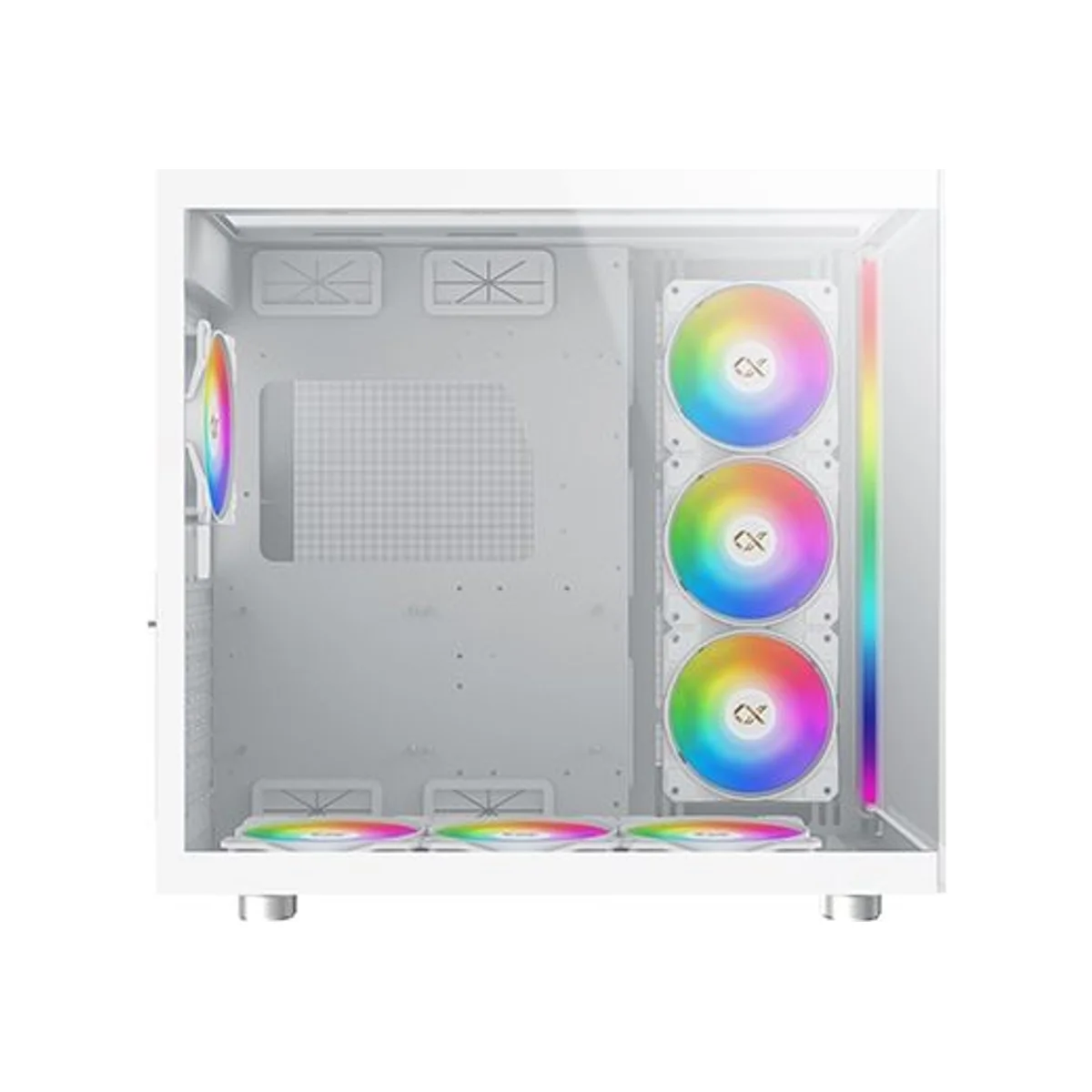 Xigmatek Aqua Ultra Arctic Tempered Glass RGB E-ATX Mid-Tower Gaming Case - White - EN40689 view 3