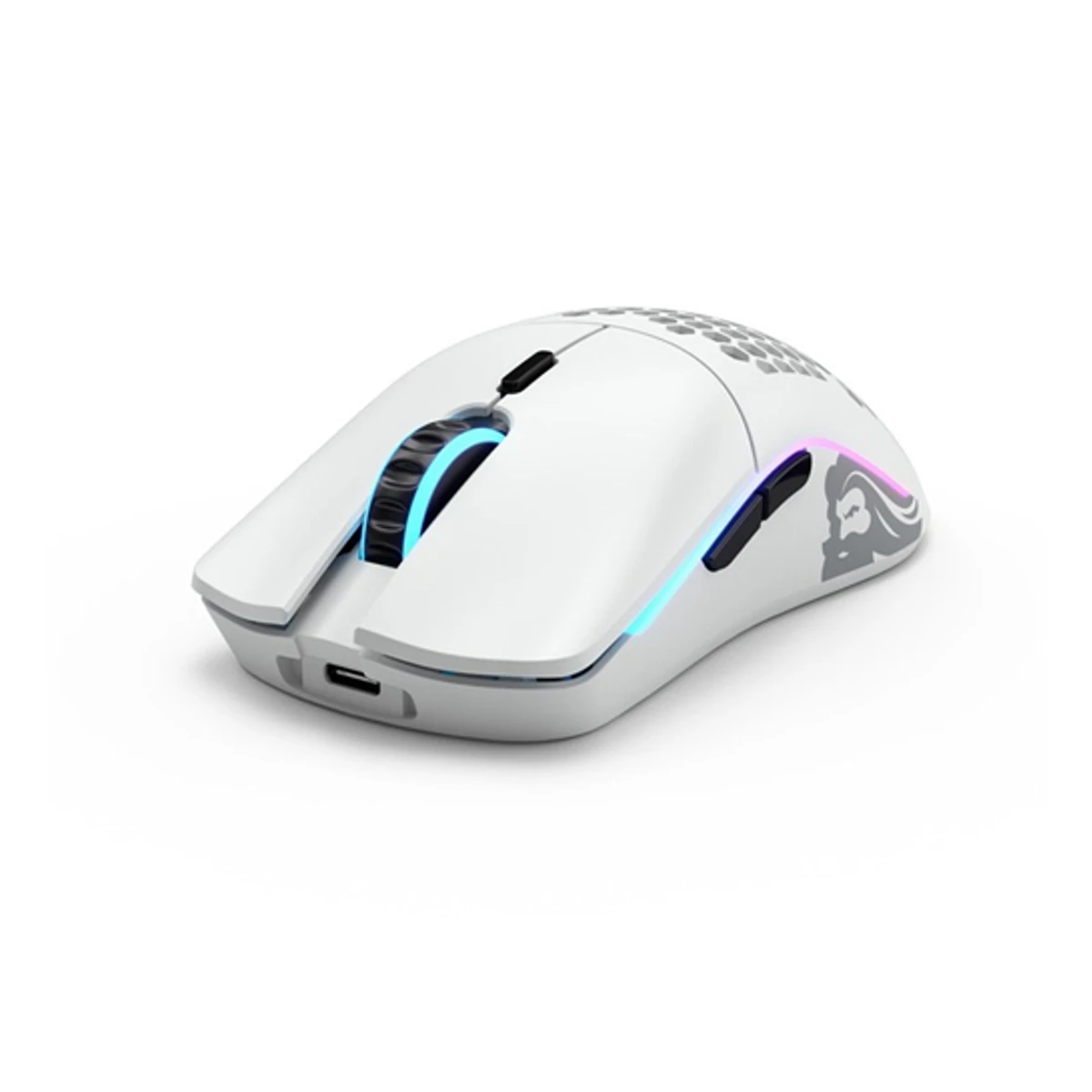 Glorious Model O Minus Wireless Gaming Mouse - Matte White (19000 DPI, 400 IPS, 65g) - GLO-MS-OMW-MW view 3