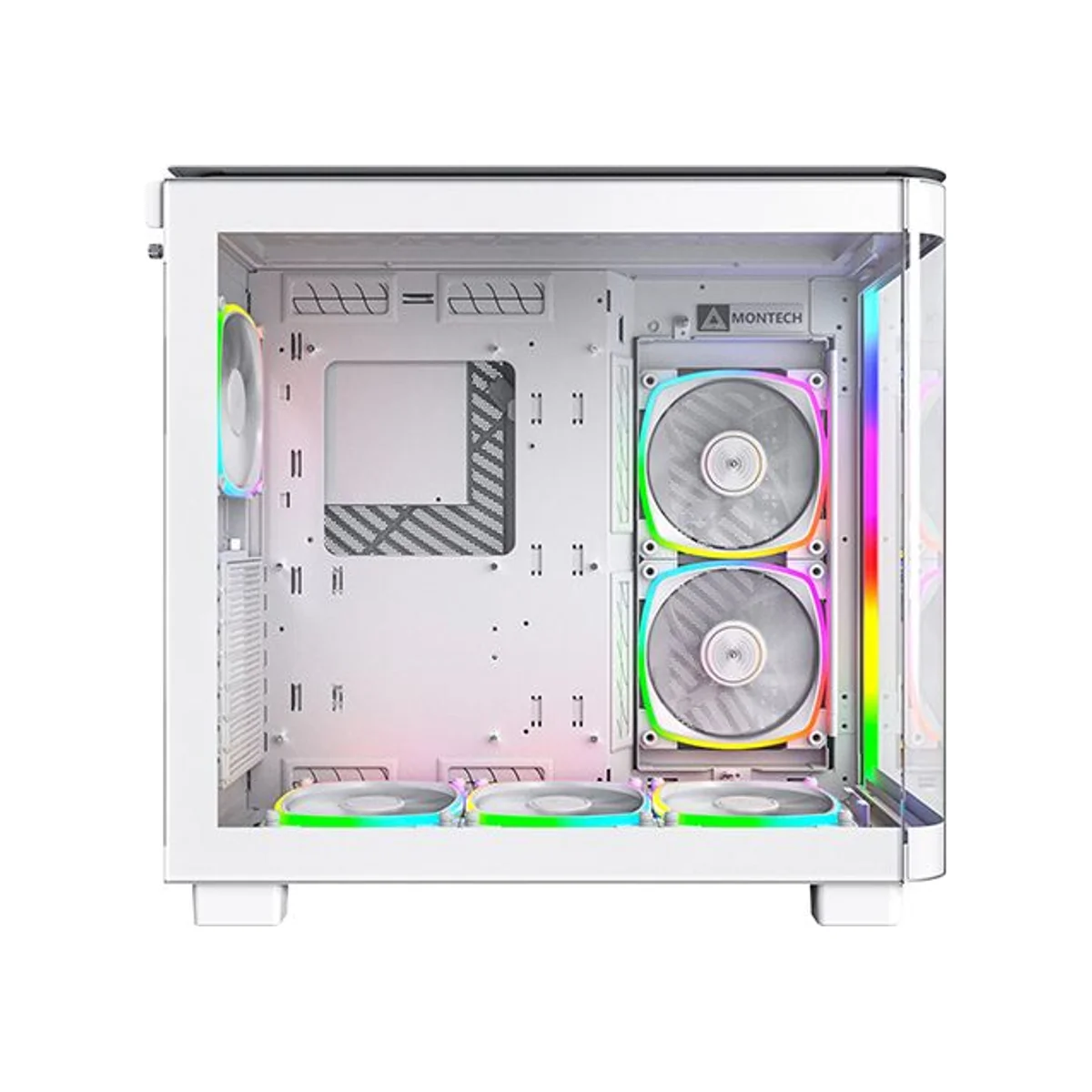 Montech KING 95 PRO Dual-chamber Mid-Tower Gaming Case - White - MO-CA-KING95-PRO-WH view 2