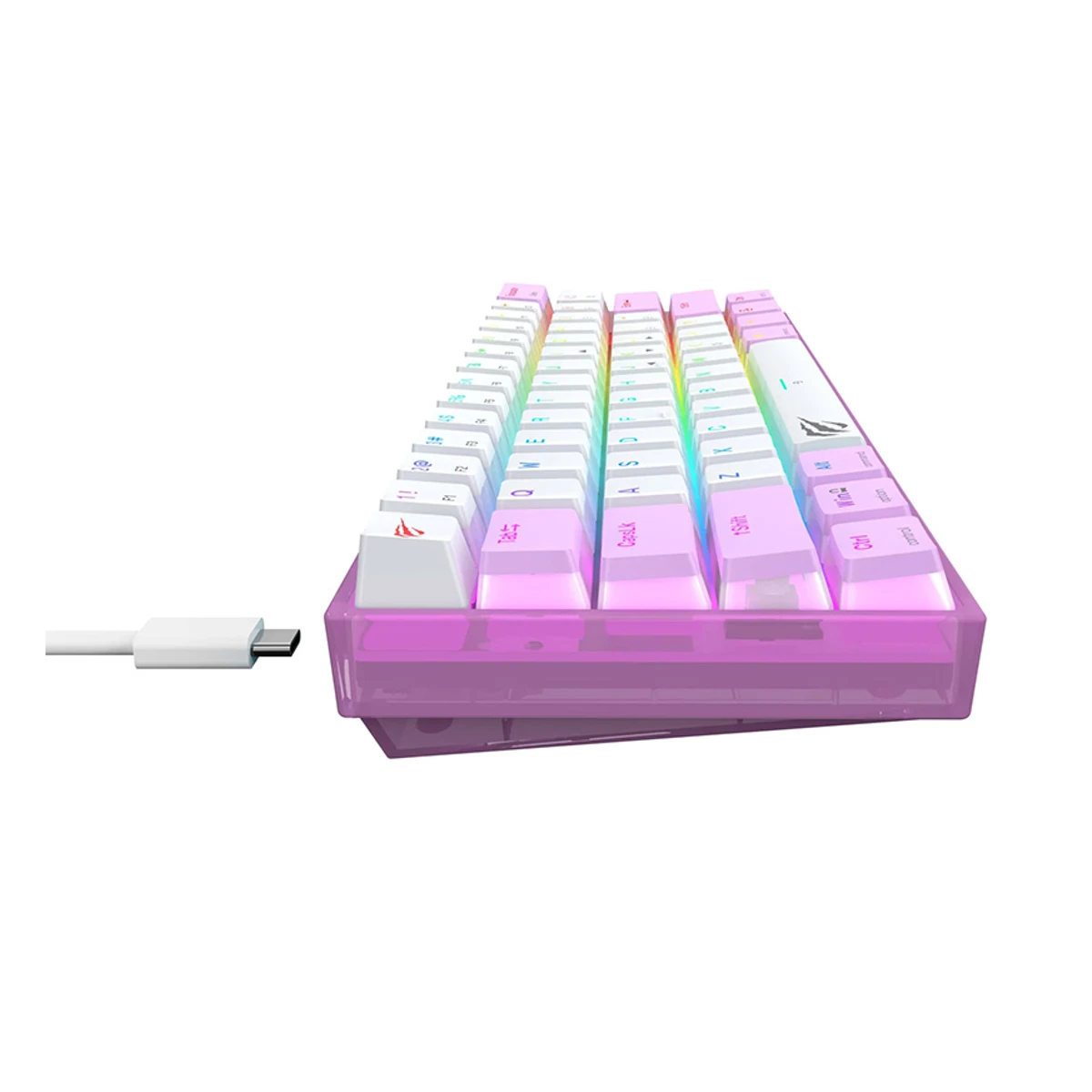 HAVIT Transparent RGB backlighting Gaming Keyboard - White | KB877L view 3
