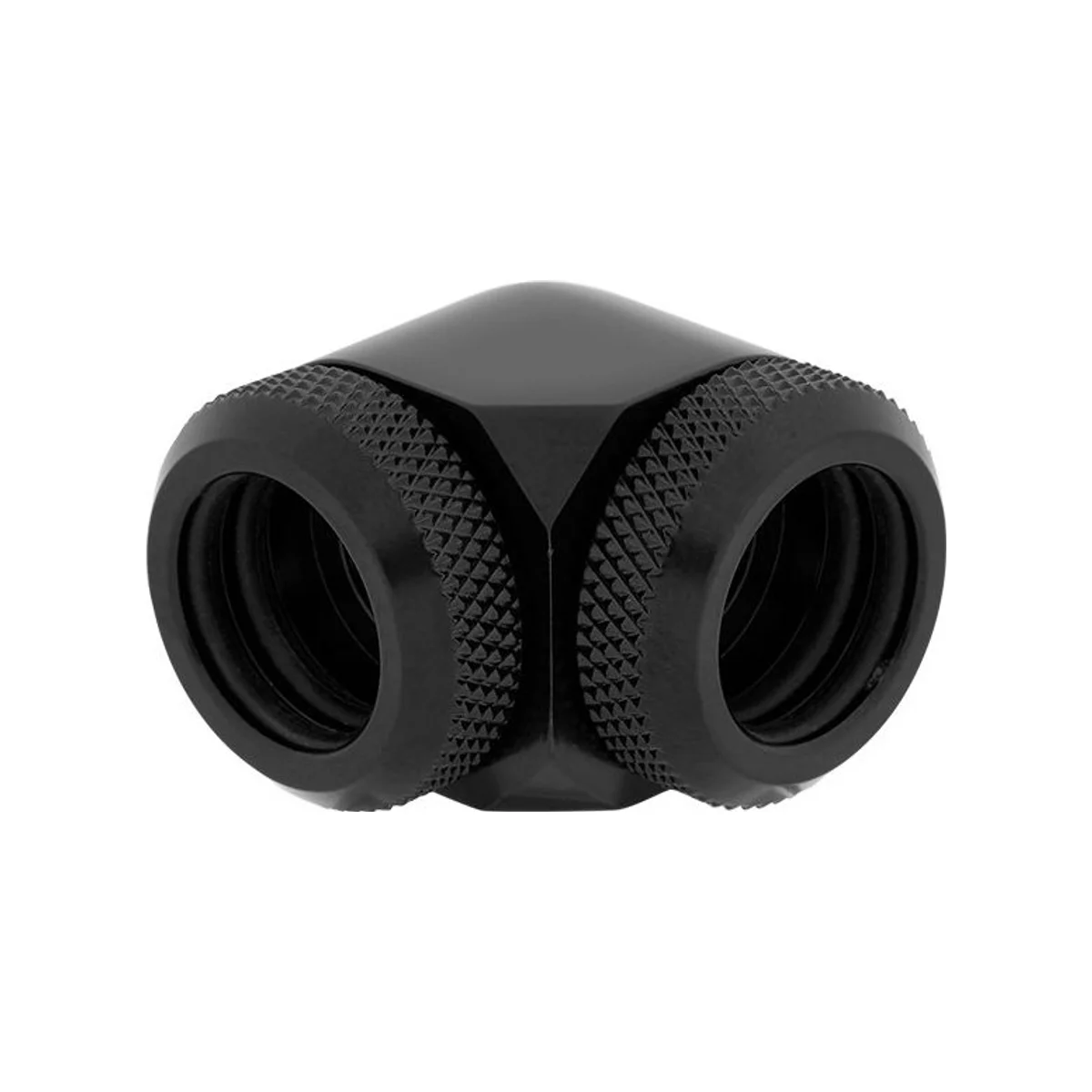 Corsair Hydro X Series XF Hardline 90° 14mm OD Fitting Twin Pack — Black - CX-9052015-WW view 2