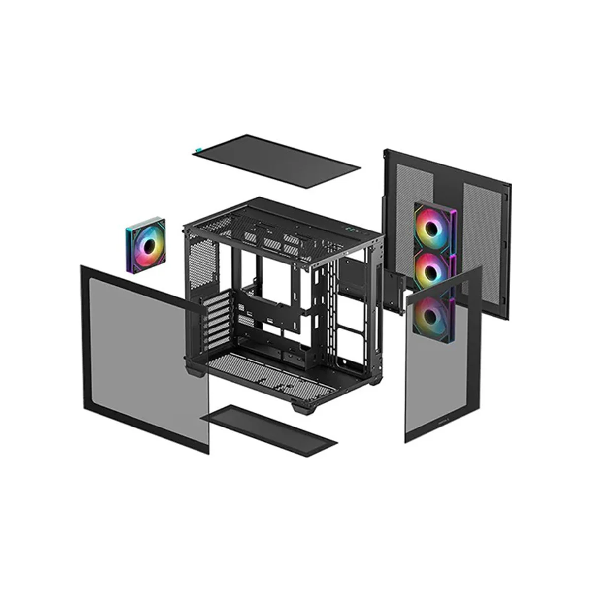 DeepCool CG530 4F Tempered Glass Mid-Tower Gaming Case - Black - R-CG530-BKADA4-G-1 view 4