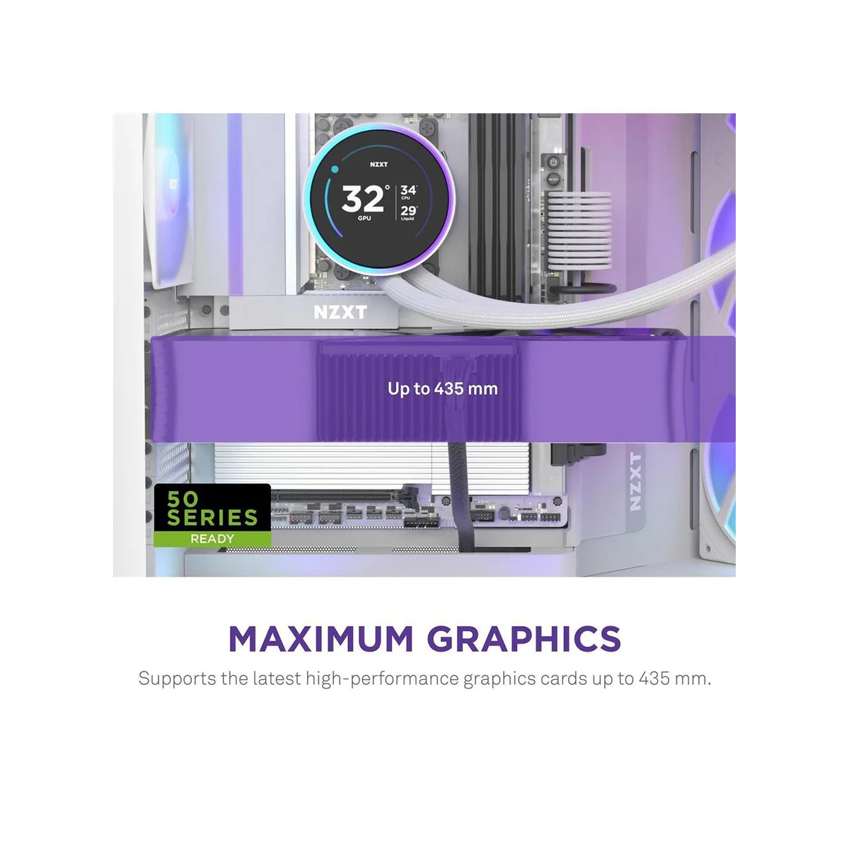 NZXT H9 Flow RGB (2025) Dual-Chamber ATX Mid Tower Gaming Case – White | CM-H92FW-R1 view 6