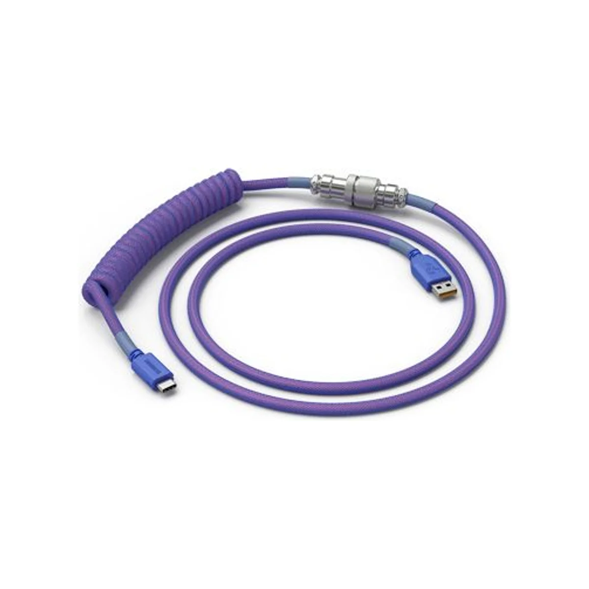 Glorious Coiled Cable Nebula USB-C to USB-A (6" Coil, 4.5ft Total) - GLO-CBL-COIL-NEBULA