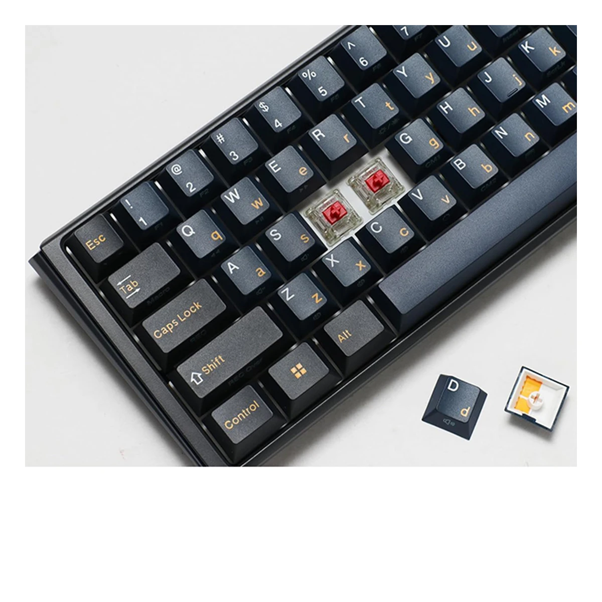 Ducky One 3 Pro Nazca Line Cherry MX2A Red Switch 60% Mechanical Gaming Keyboard - Black | 70440 view 3