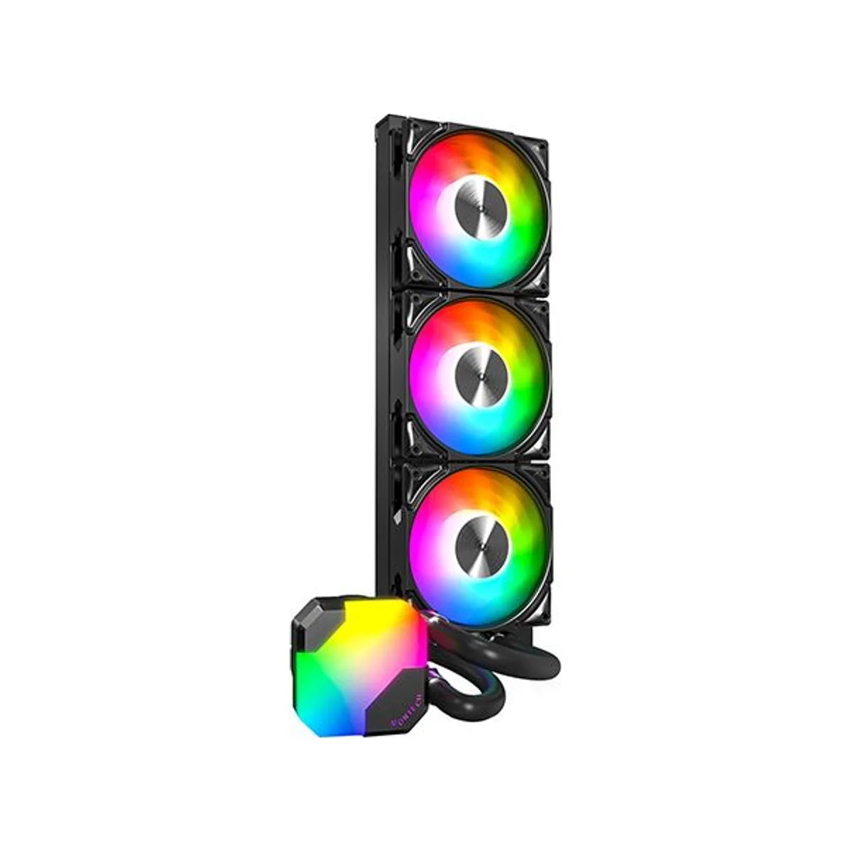 MONTECH HyperFlow ARGB 360 AIO CPU Liquid Cooler (Black, 360mm Radiator, ARGB Fans, Fluid Dynamic Bearing) - 4710562742824 view 2