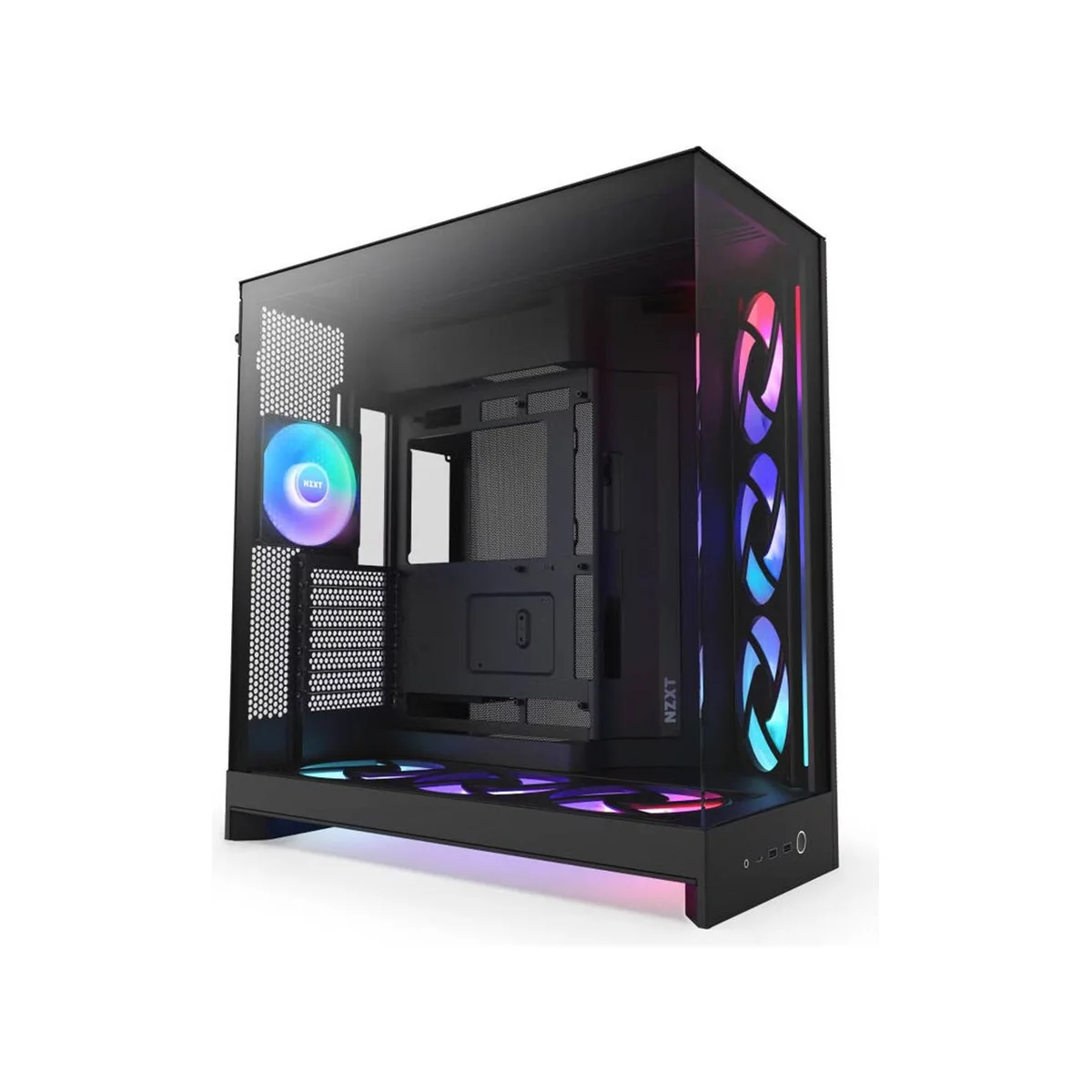 NZXT H9 Flow RGB+ ATX Mid Tower Gaming Case – Black - CM-H92FB-P1
