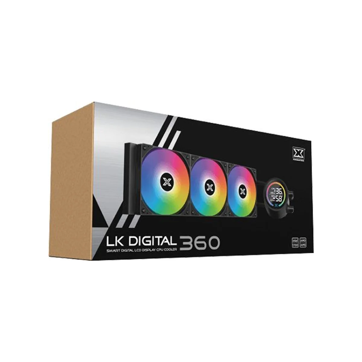 XIGMATEK LK 360 Digital LCD ARGB AIO PWM CPU Liquid Cooler - Black - EN45905 view 6