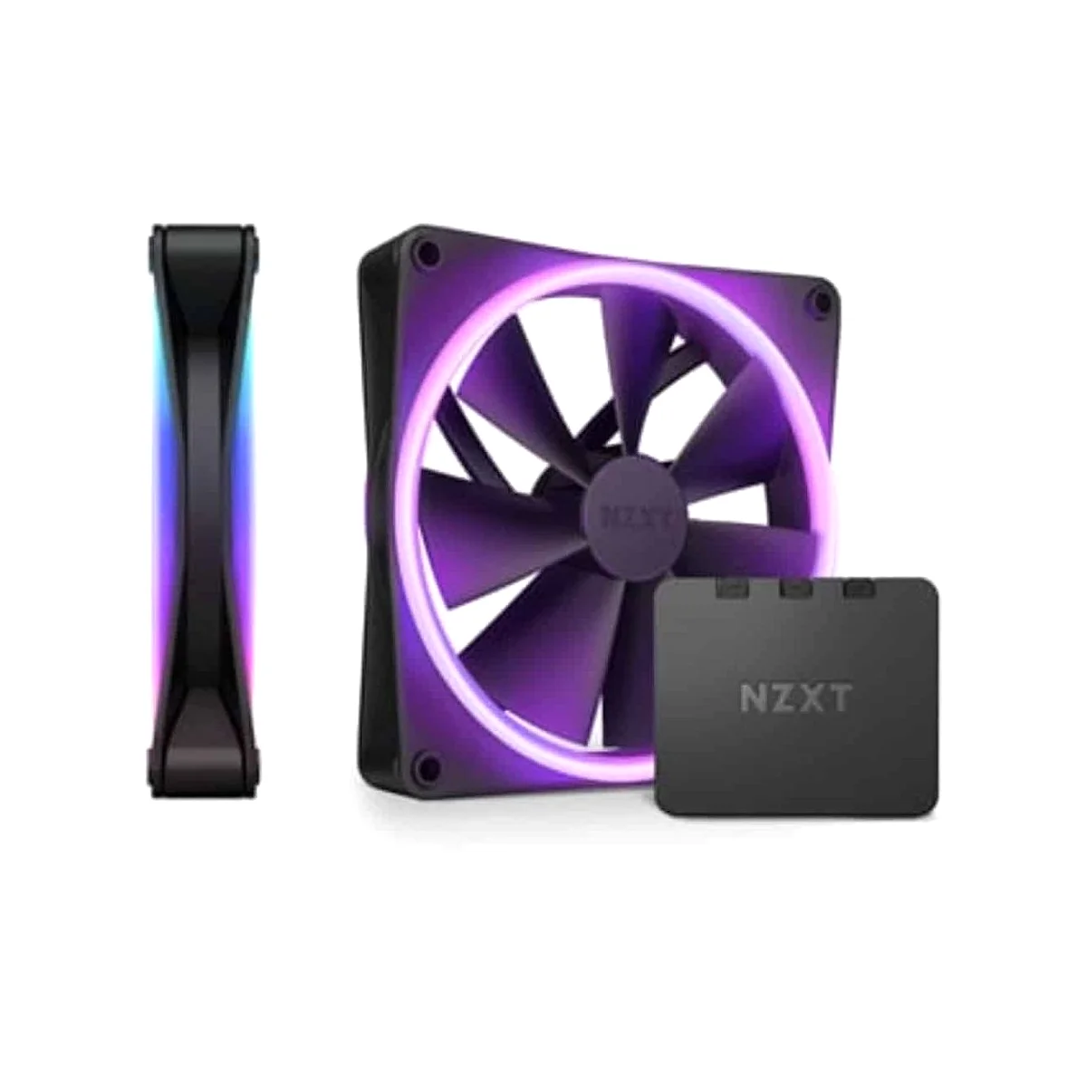 NZXT F140 RGB 140mm Double Pack Fan - Black- RF-D14DF-B1