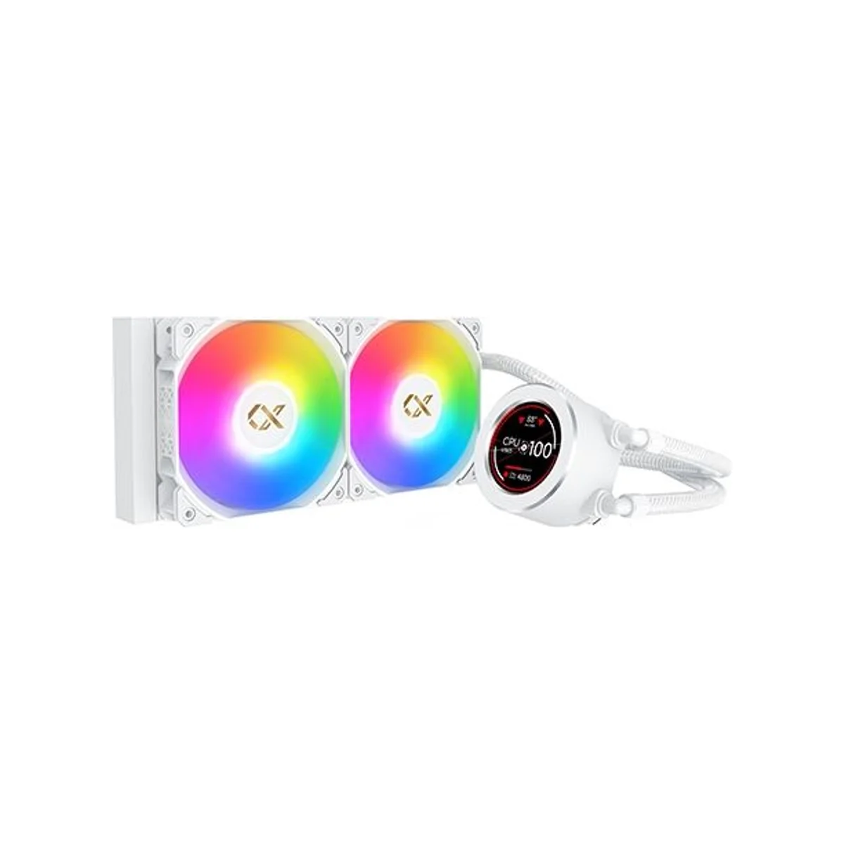 XIGMATEK Frozr-O II Arctic 240 ARGB CPU Liquid Cooler - White (240mm Radiator, ARGB Fans, LGA 1700/AM5 Support) - EN40436 view 2
