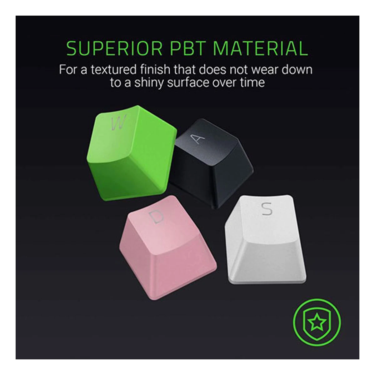 Razer Doubleshot PBT Keycap Upgrade Set for Mechanical & Optical Keyboards - Quartz Pink | RC21-01490300-R3M1 view 2