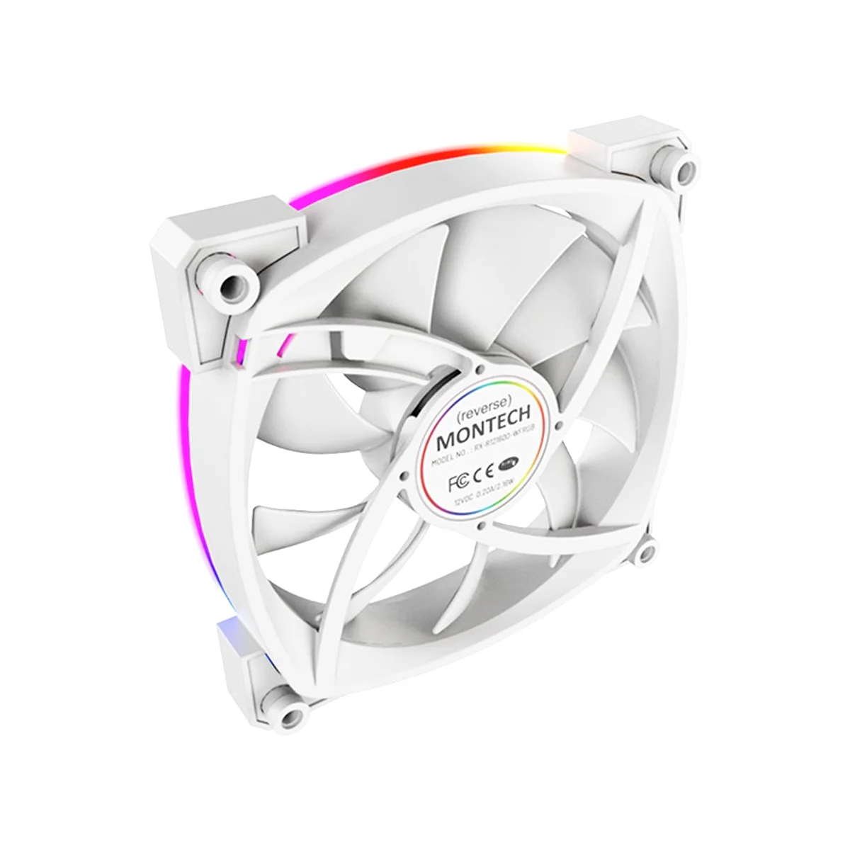 Montech RX120 PWM Reversed Blade Fan - White - RXW250500004 view 2