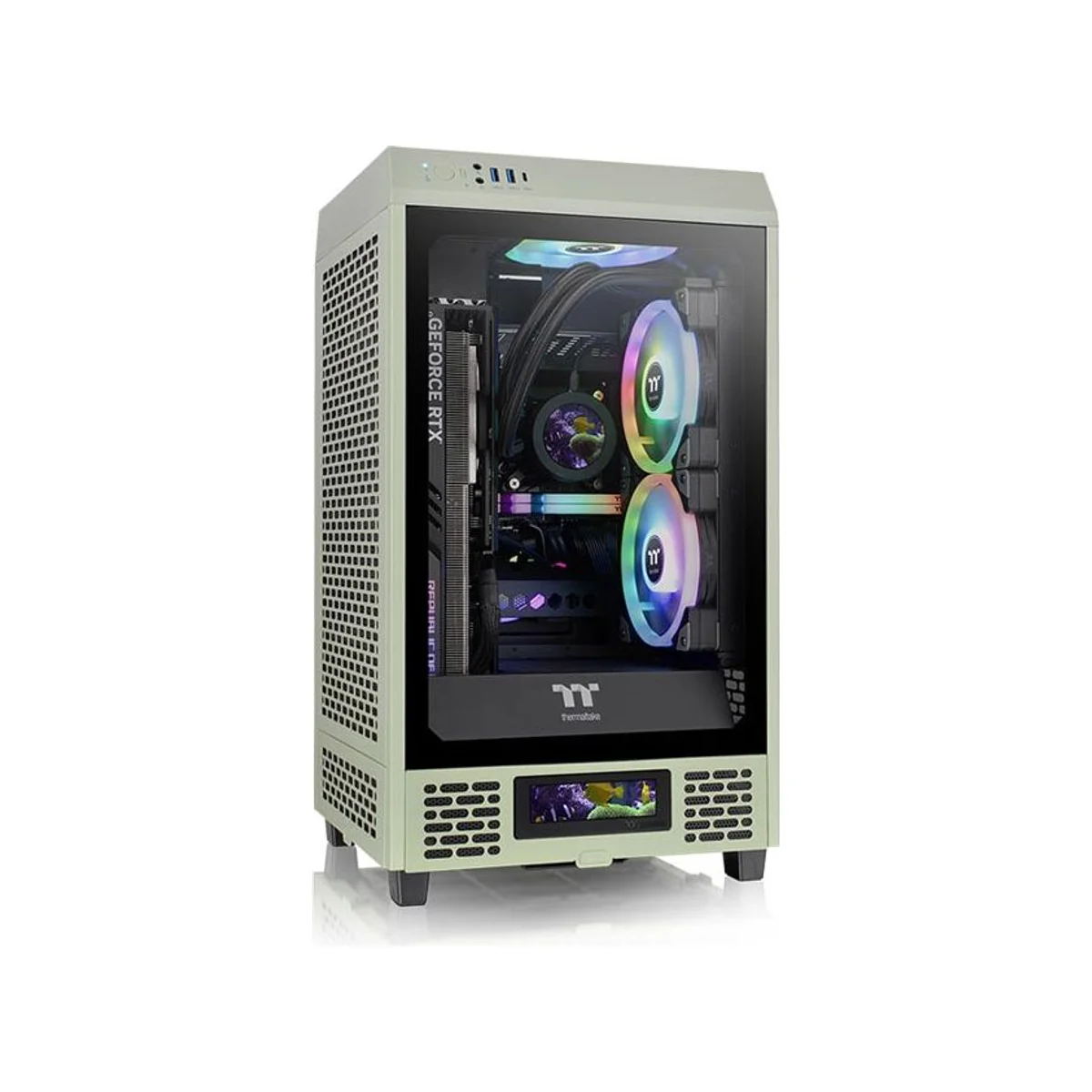 Thermaltake The Tower 200 Matcha Mini-ITX Gaming Case - Green - CA-1X9-00SEWN-00