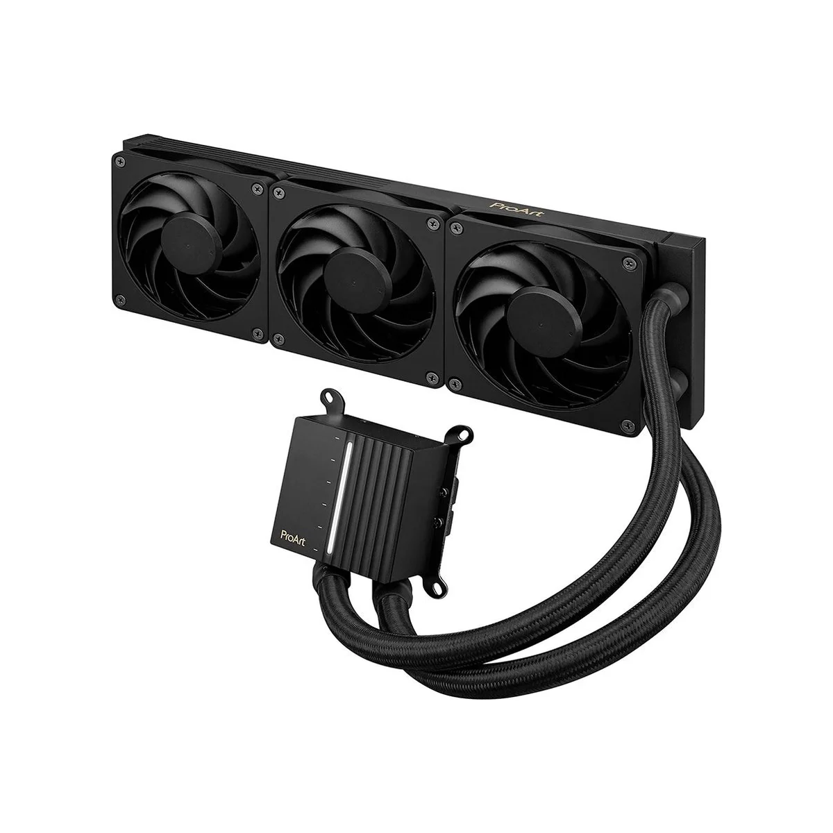 ASUS ProArt LC 360 AIO CPU Liquid Cooler - Black (360mm, ARGB Fans, Copper Base, Sleeved Tubing) - 90RC0120-M0UAY0 view 3