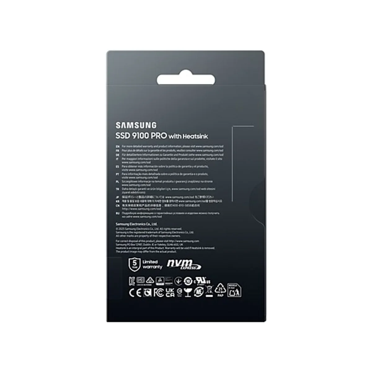 Samsung 9100 PRO 2TB PCIe Gen 5.0 NVMe 2.0 M.2 2280 SSD with Heatsink – MZ-VAP2T0CW view 5