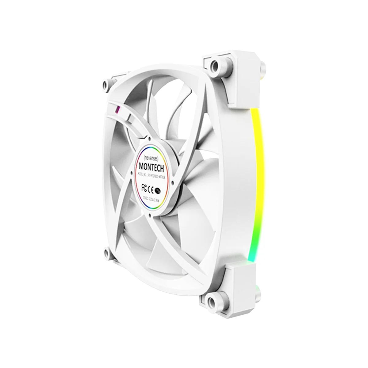 Montech RX120 PWM Reversed Blade Fan - White - RXW250500004 view 4