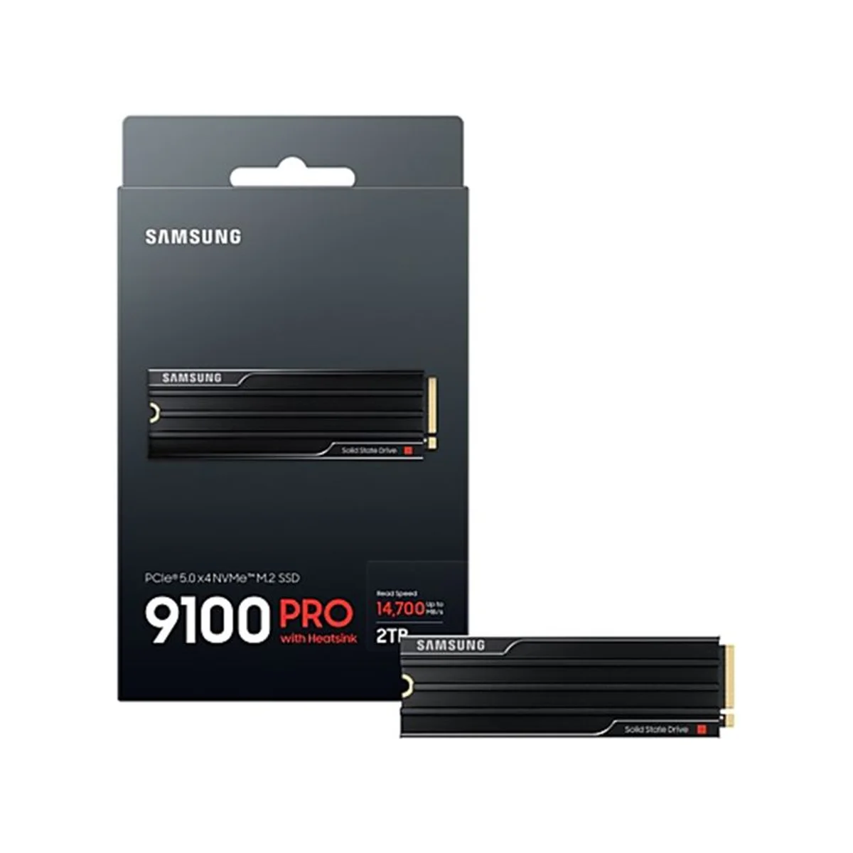 Samsung 9100 PRO 2TB PCIe Gen 5.0 NVMe 2.0 M.2 2280 SSD with Heatsink – MZ-VAP2T0CW view 3