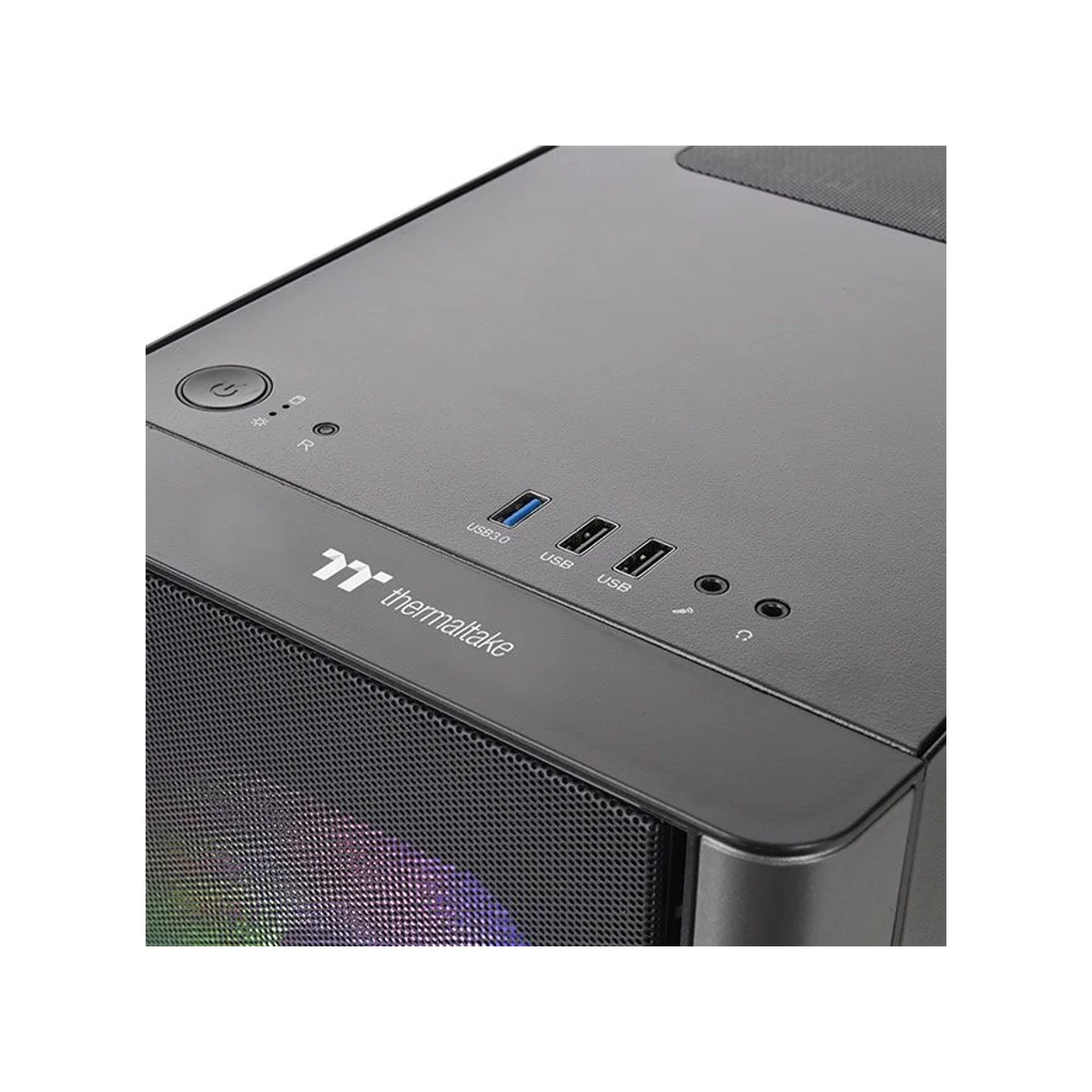Thermaltake V150 Breeze Edition Tempered Glass Airflow ARGB ATX Gaming Case - Black - CA-1R1-00S1WN-02 view 5