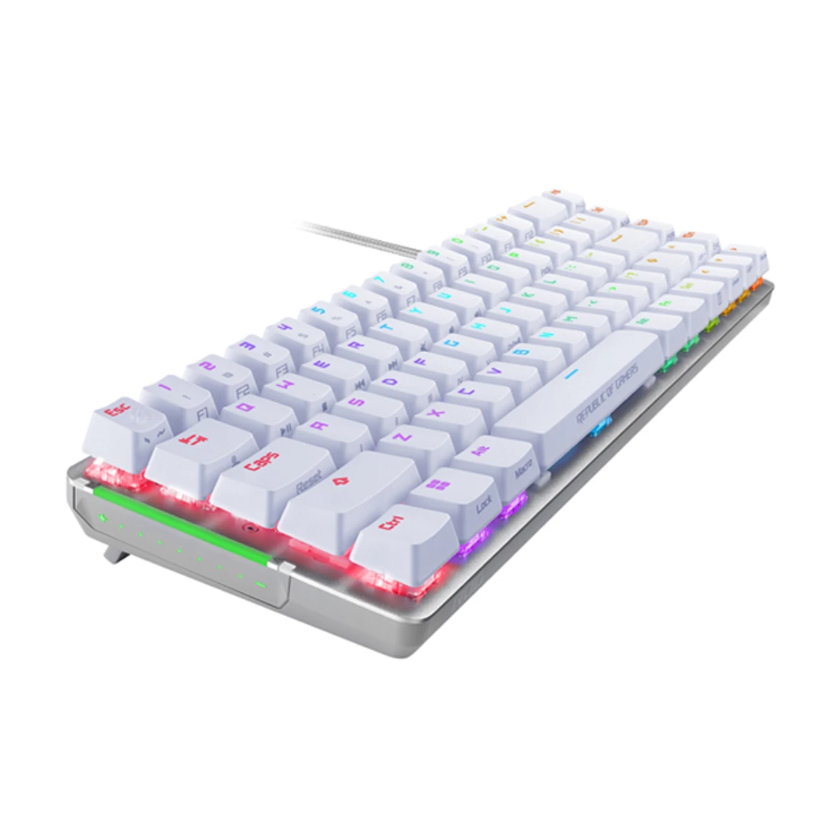 Asus M602 Rog Falchion Ace 65% Wired RGB Mechanical Gaming Keyboard (English / Arabic)  - White | 90MP0346-BKCA10 view 2