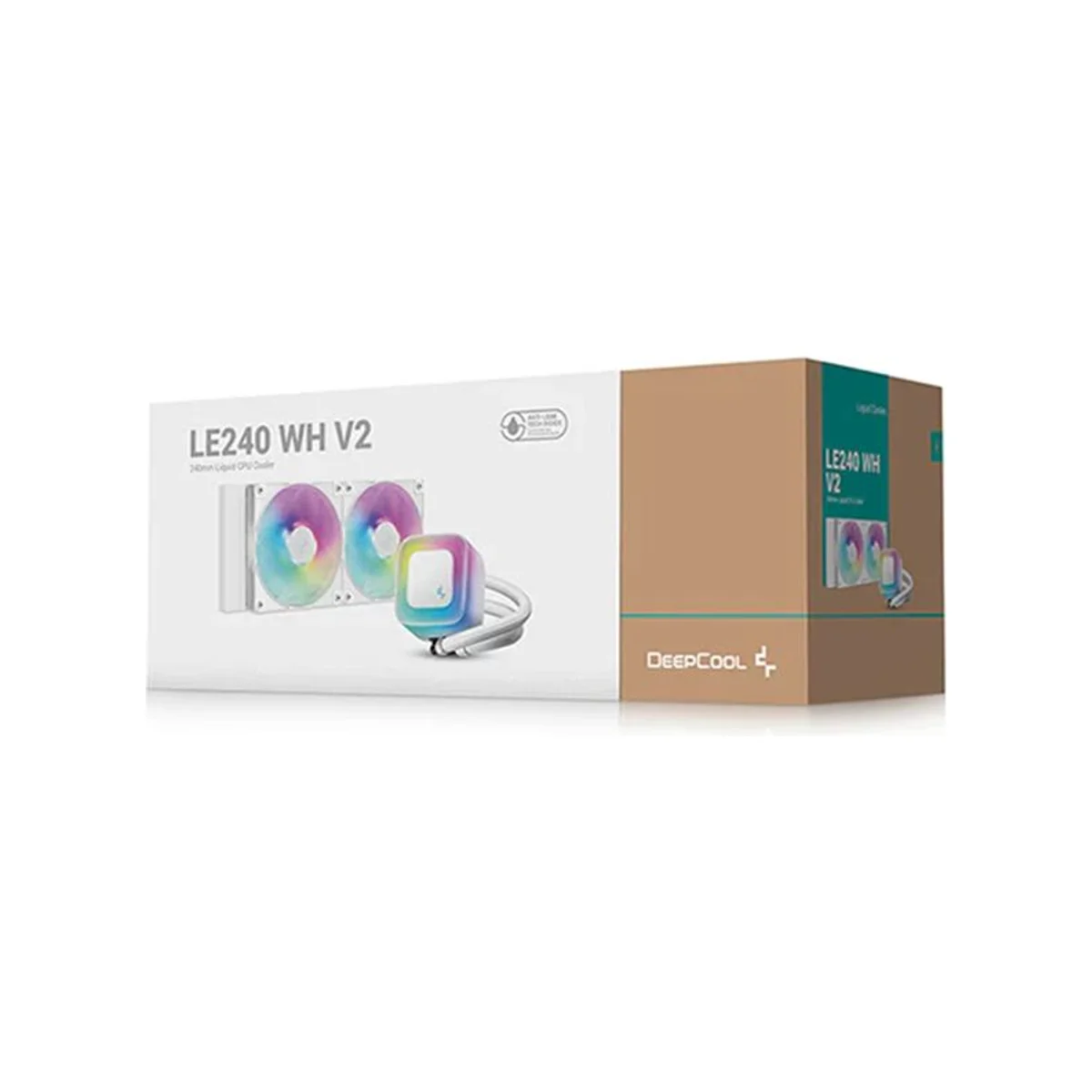 DEEPCOOL LE240 ARGB AIO Liquid Cooler - White (240mm, Addressable RGB, Aluminum Radiator, Hydro Bearing) - R-LE240-WHAMMN-G-2 view 6