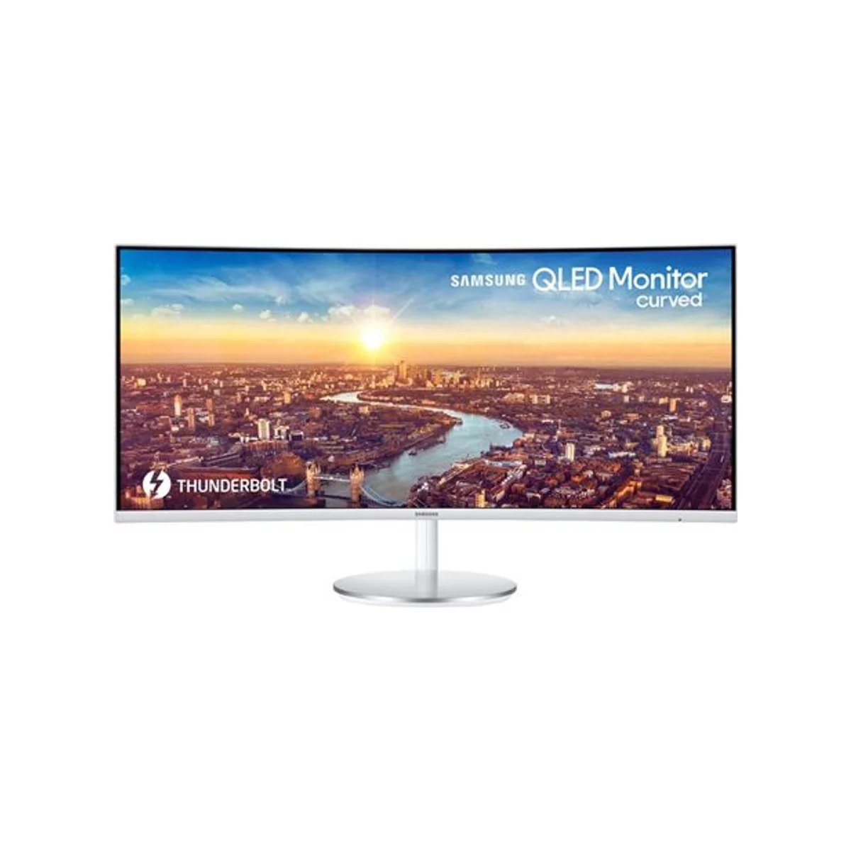 SAMSUNG 34" WQHD 100Hz 4ms Thunderbolt 3 VA Curved Monitor (34.0 Inch, VA, 100Hz, 4ms, Thunderbolt 3) - LC34J791WTMXUE