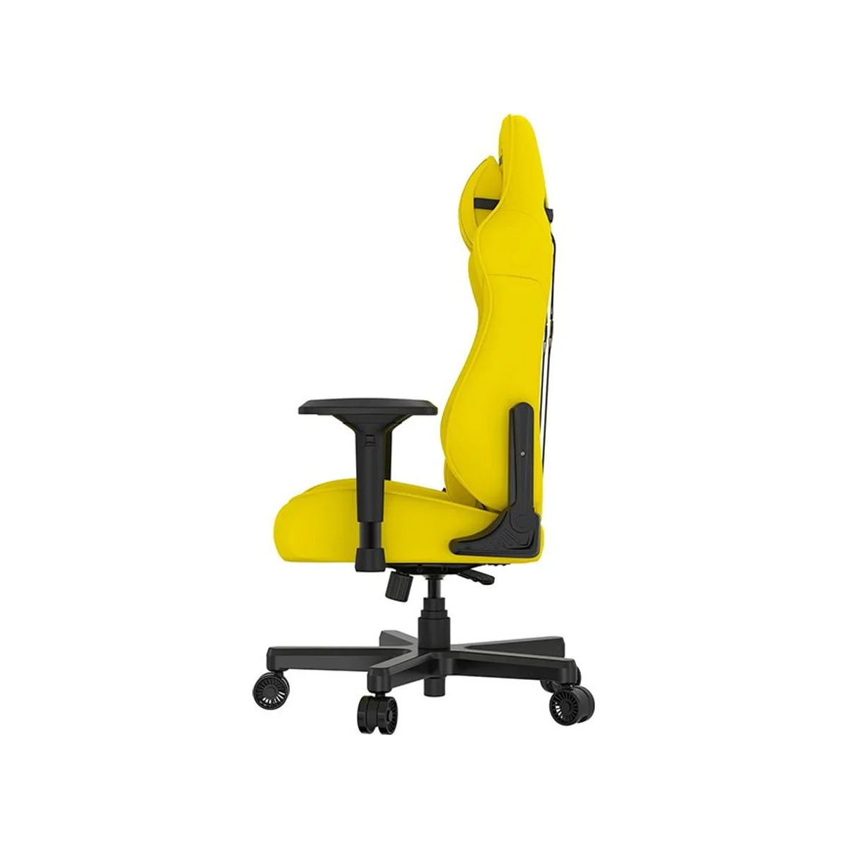 ANDASEAT Premium Gaming Chair NAVI Edition - Yellow (Ergonomic, PVC Leather, Class-4 Gas Lift) - AD19-05-Y-PV view 2