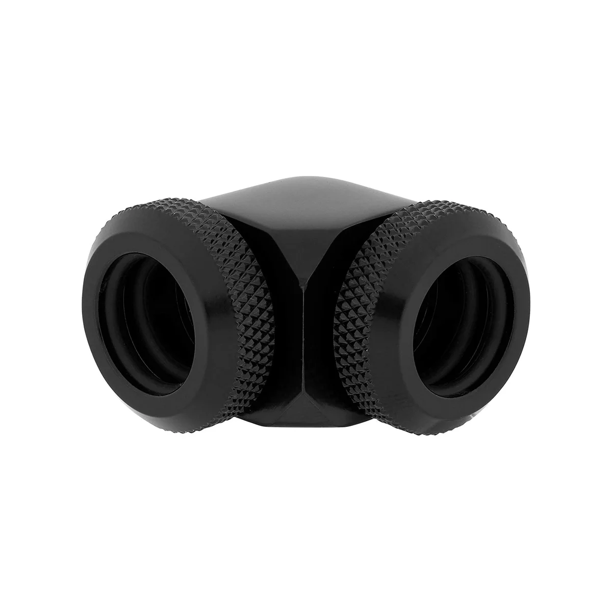 CORSAIR Hydro X Series XF Hardline 90° 12mm OD Fitting Twin Pack — Black - CX-9052022-WW view 4