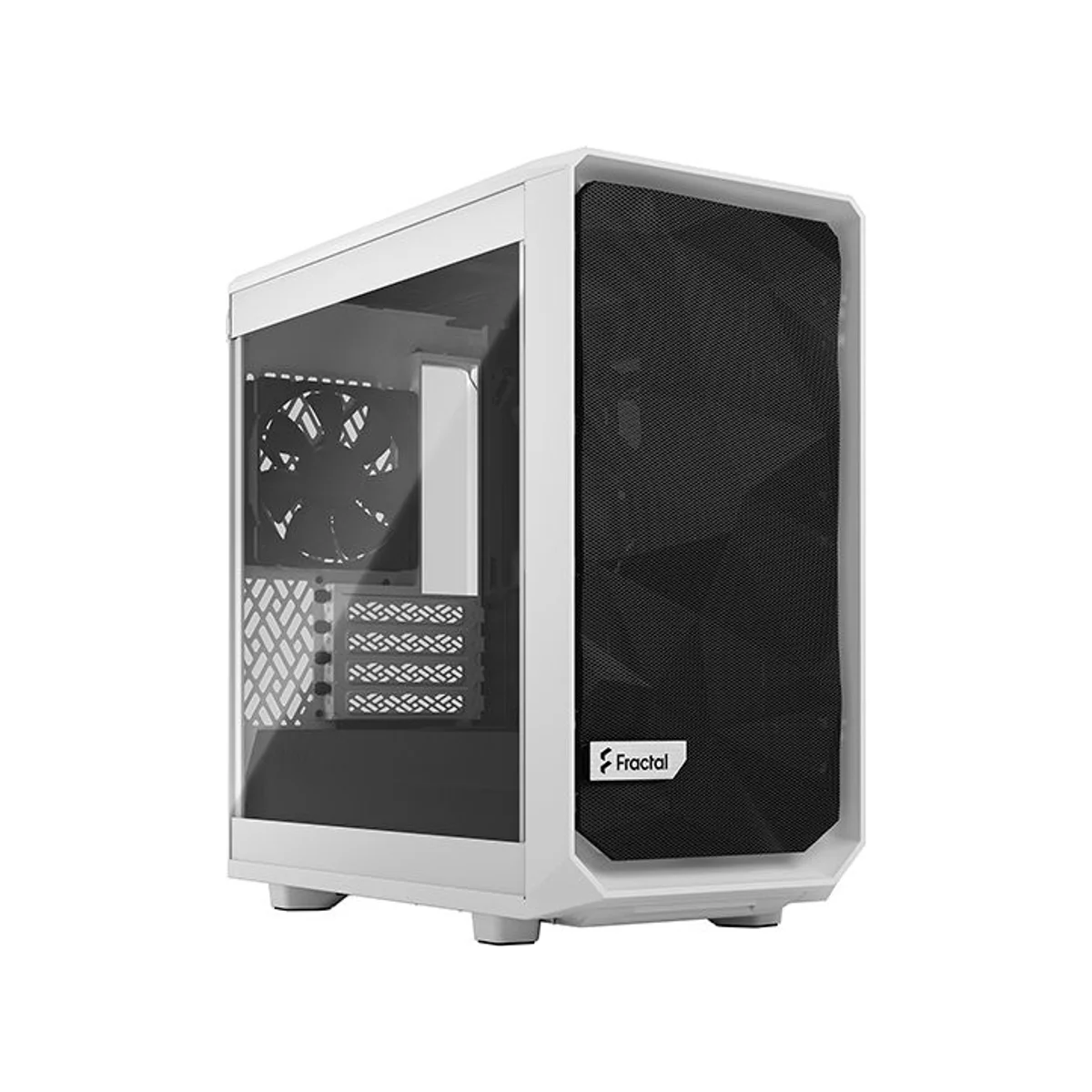 Fractal Meshify 2 Mini White TG clear tint Micro ATX Mid Tower Case (White, mATX, Up to 7 Fans, Tempered Glass) - FD-C-MES2M-02