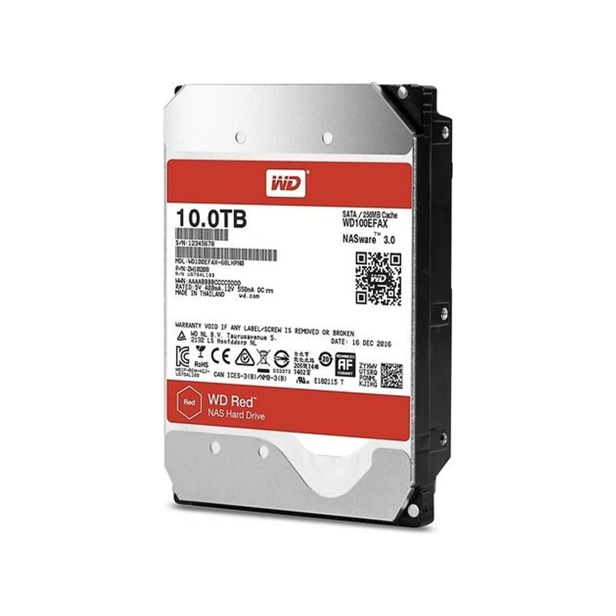 Western Digital Red Plus 10TB 5400RPM 256MB Cache SATA 6Gb/s 3.5" NAS HDD – WD100EFAX