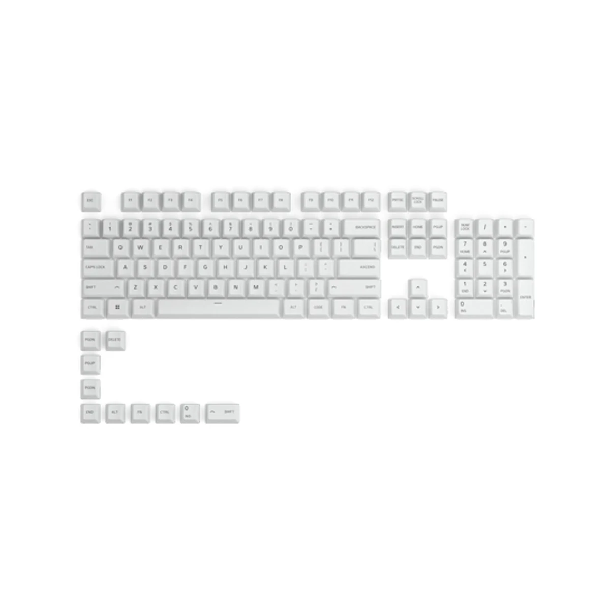 Glorious PBT Key Caps - White | GLO-KC-GPBT-W