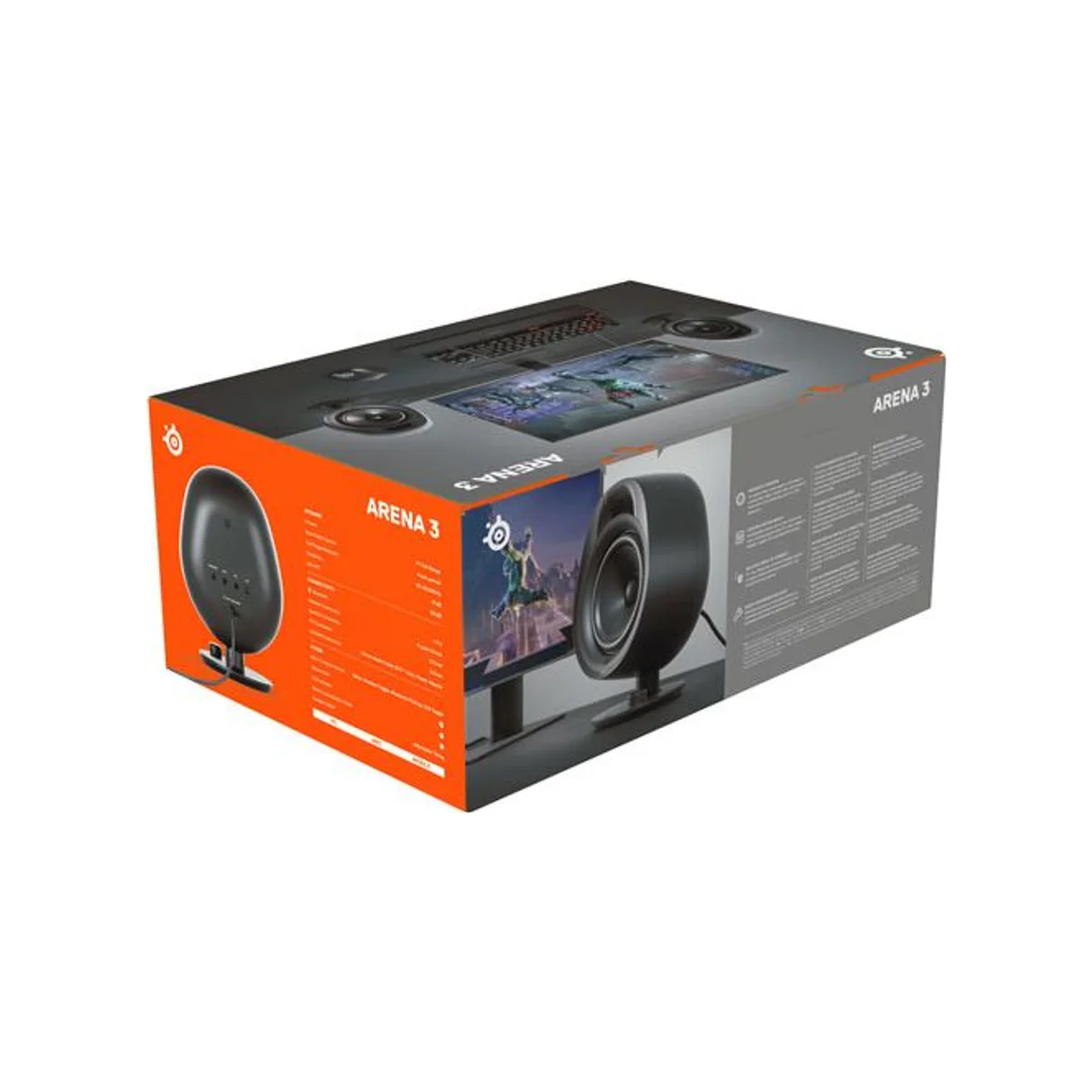 SteelSeries ARENA 3 Immersive 2.0 Gaming Speaker System - Black (4" Full Range Drivers, Bluetooth, 3.5mm Aux) - 61535 view 3