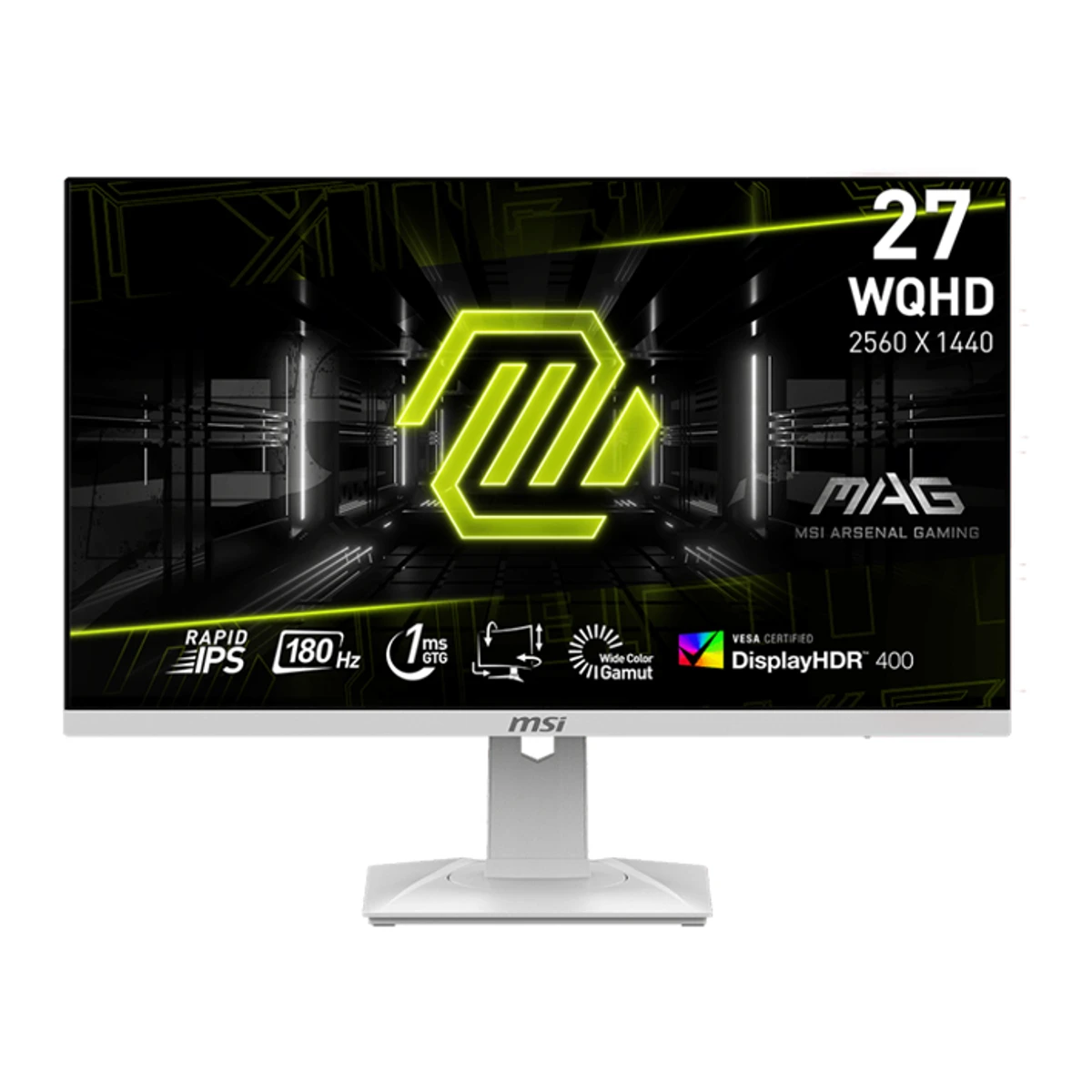 MSI MAG 274QRFW 27-inch WQHD IPS 180Hz 1ms Gaming Monitor (White, WQHD, 180Hz, 1ms) - 9S6-3CC29H-250