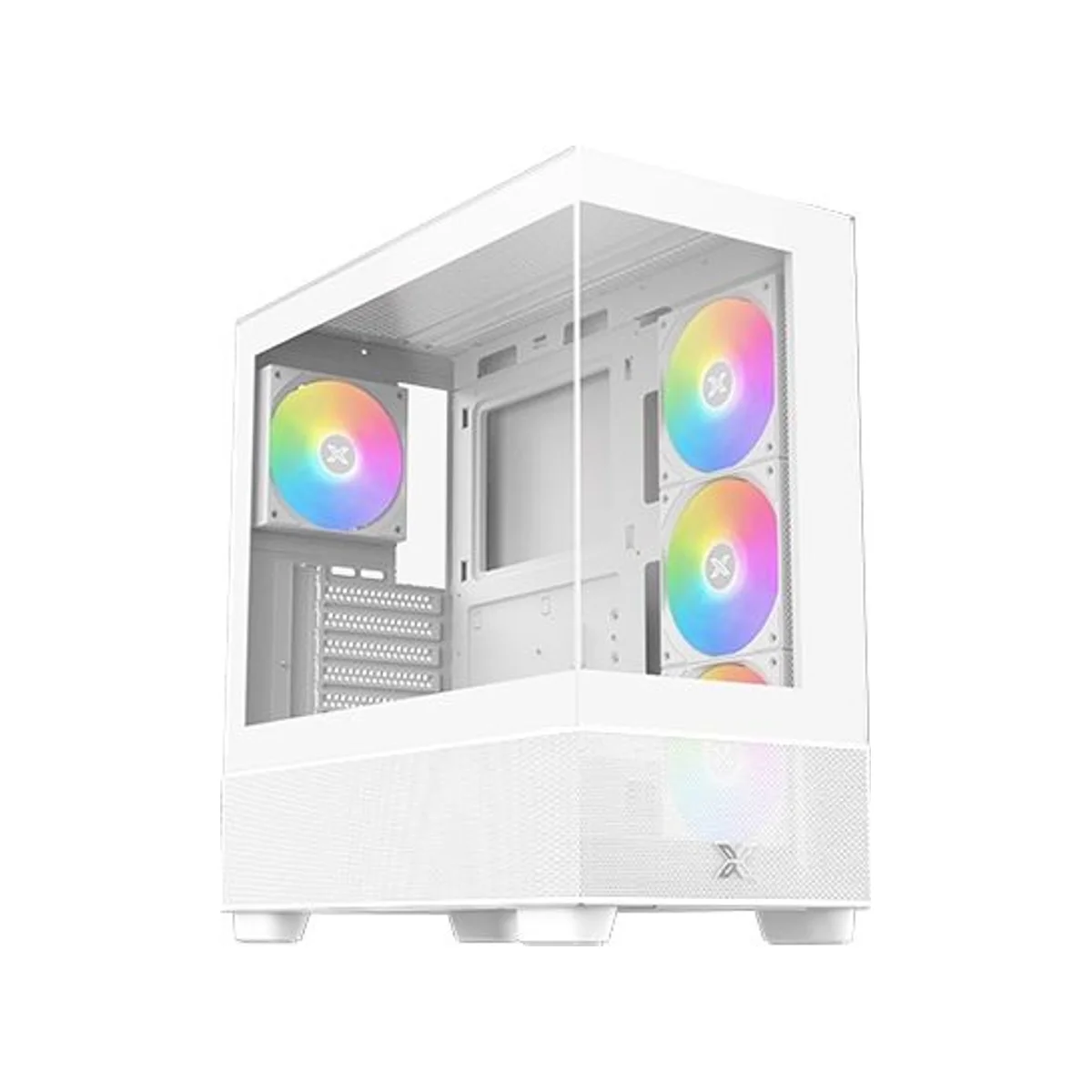 Xigmatek Endorphin Air V2 Arctic Tempered Glass ARGB ATX Gaming Case - White - EN41839