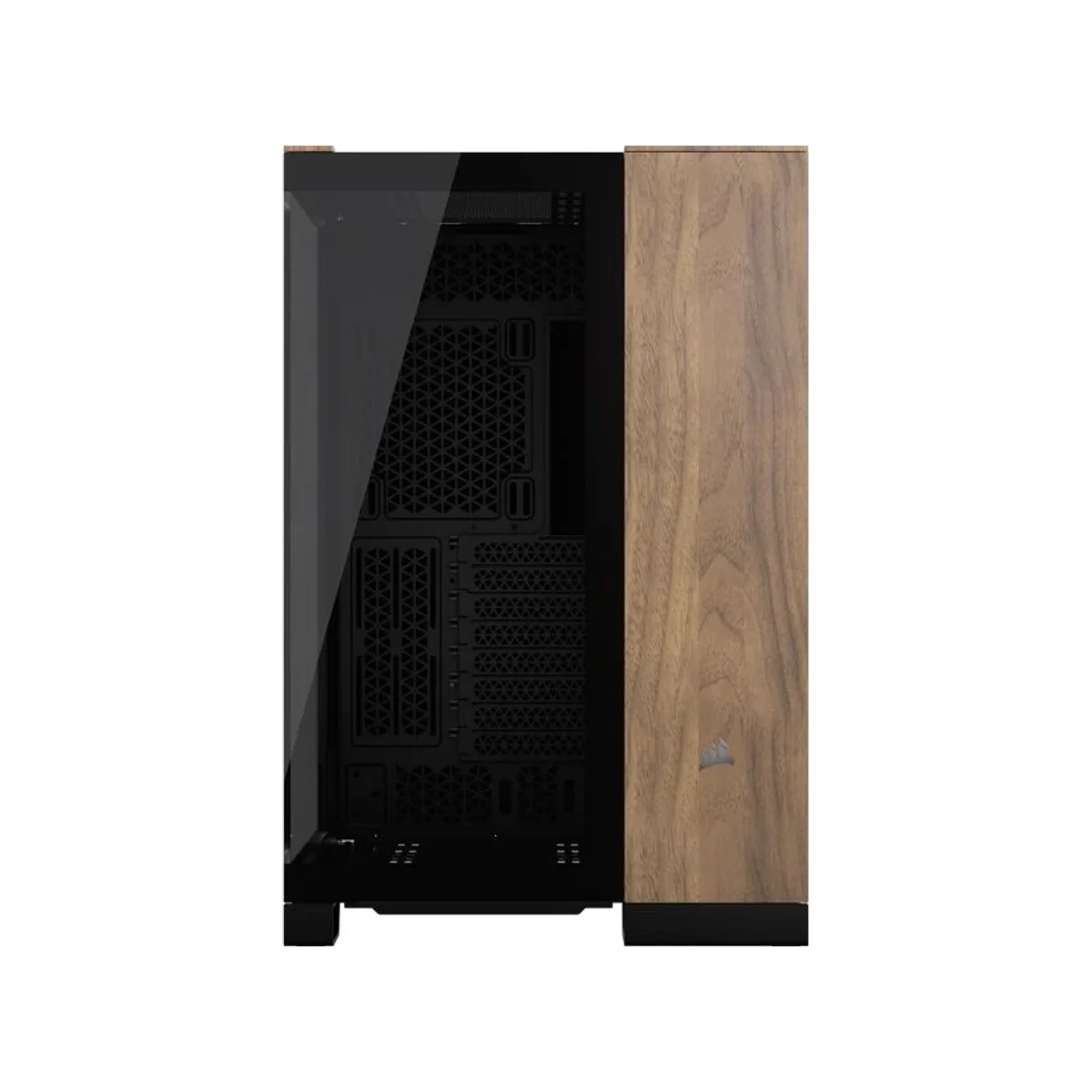 Corsair 6500X Dual-chamber Wood Edition Mid-Tower Gaming Case - Black - CC-9011282-WW view 3