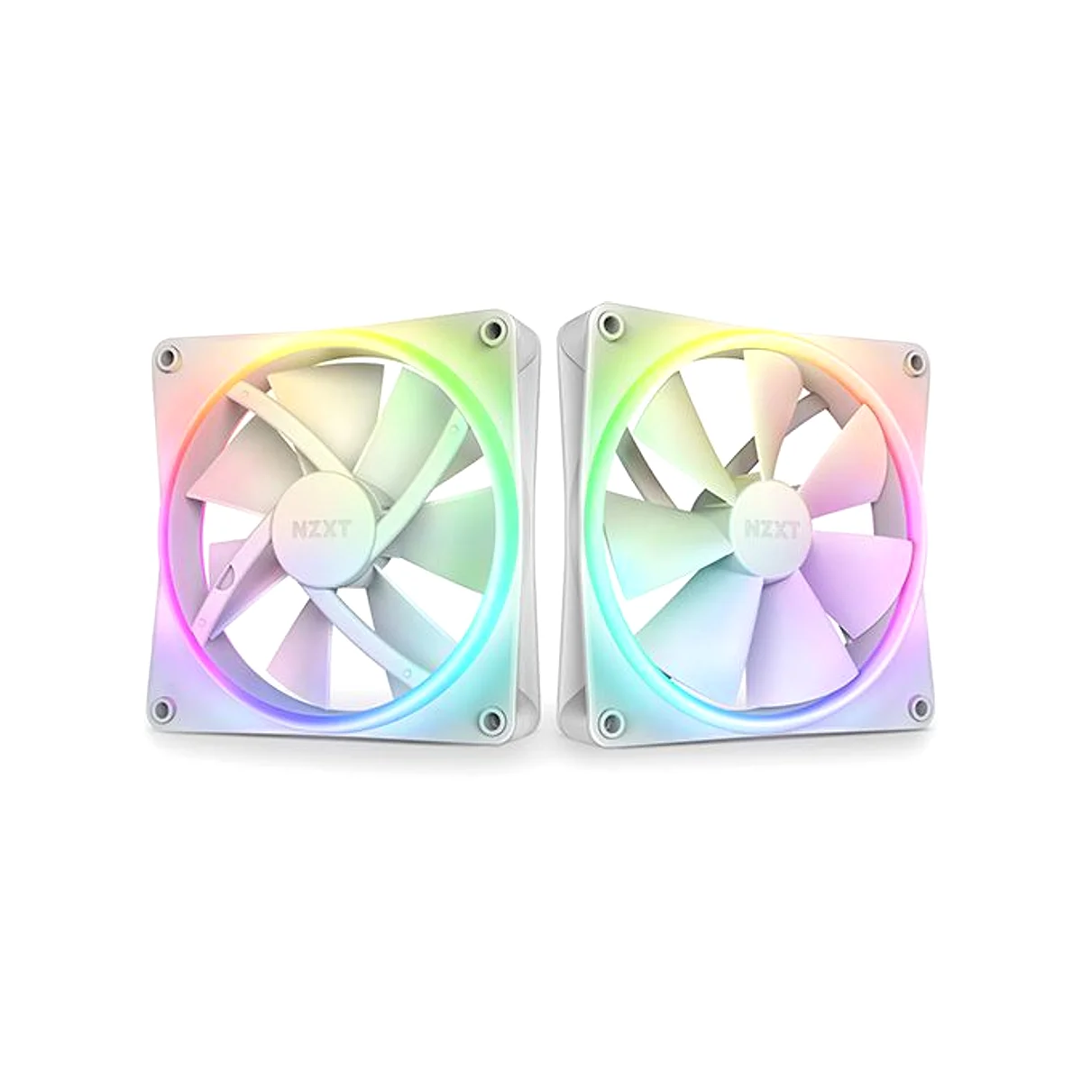 NZXT F140 RGB 140mm Double Pack Fan - White - RF-D14DF-W1 view 3
